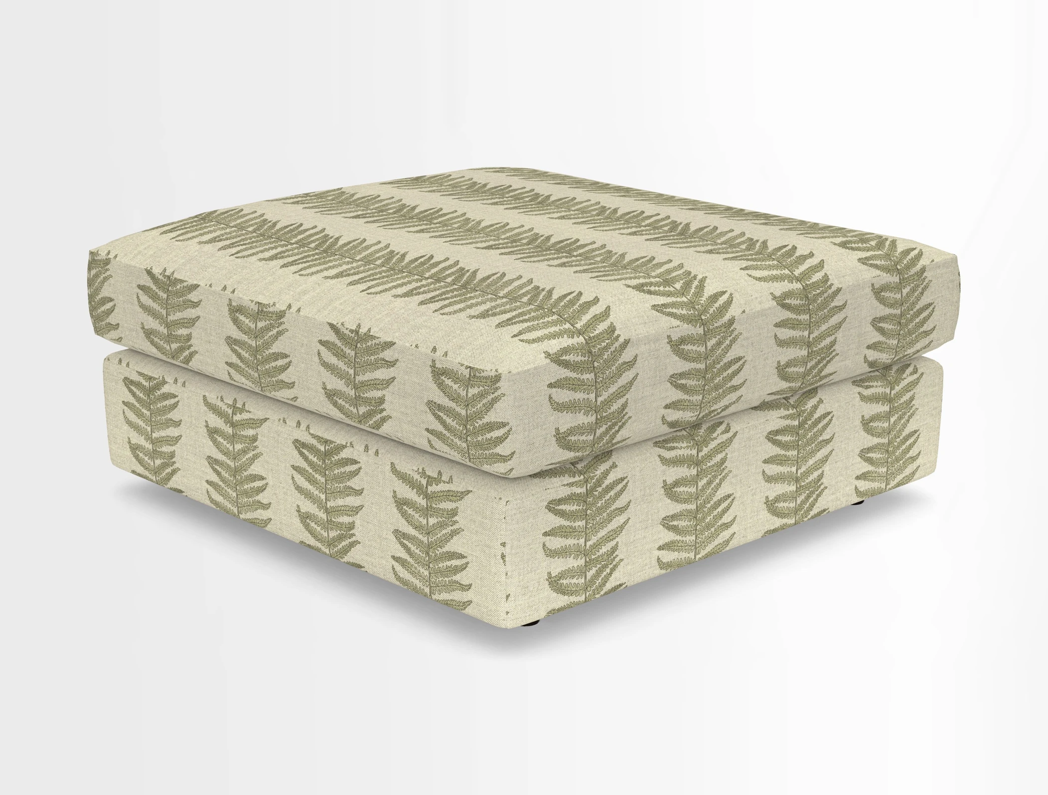 Slingsby fixed cover Footstool in Two Tone Plain Biscuit