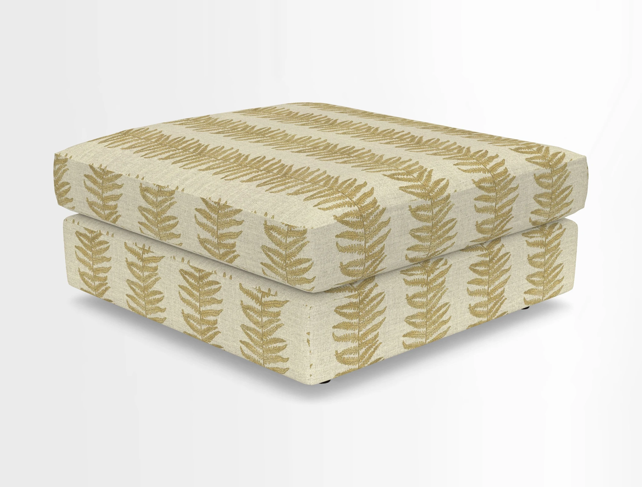Slingsby fixed cover Footstool in Two Tone Plain Biscuit