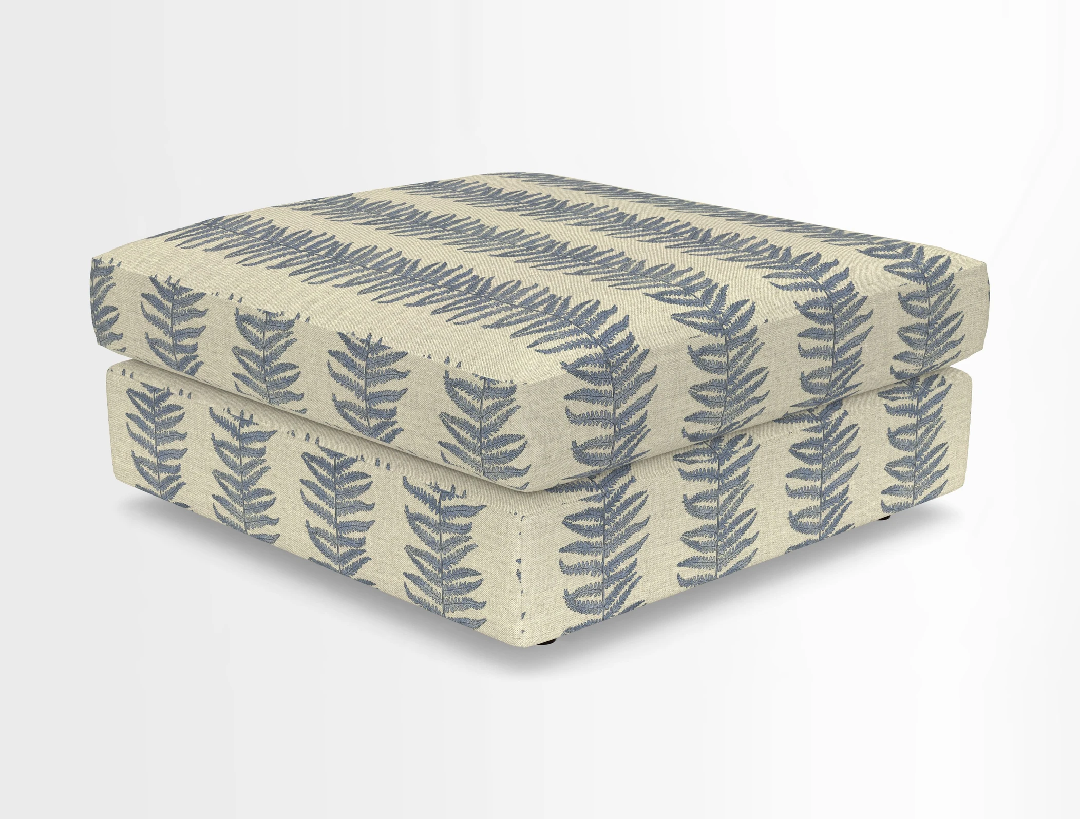 Slingsby fixed cover Footstool in Two Tone Plain Biscuit