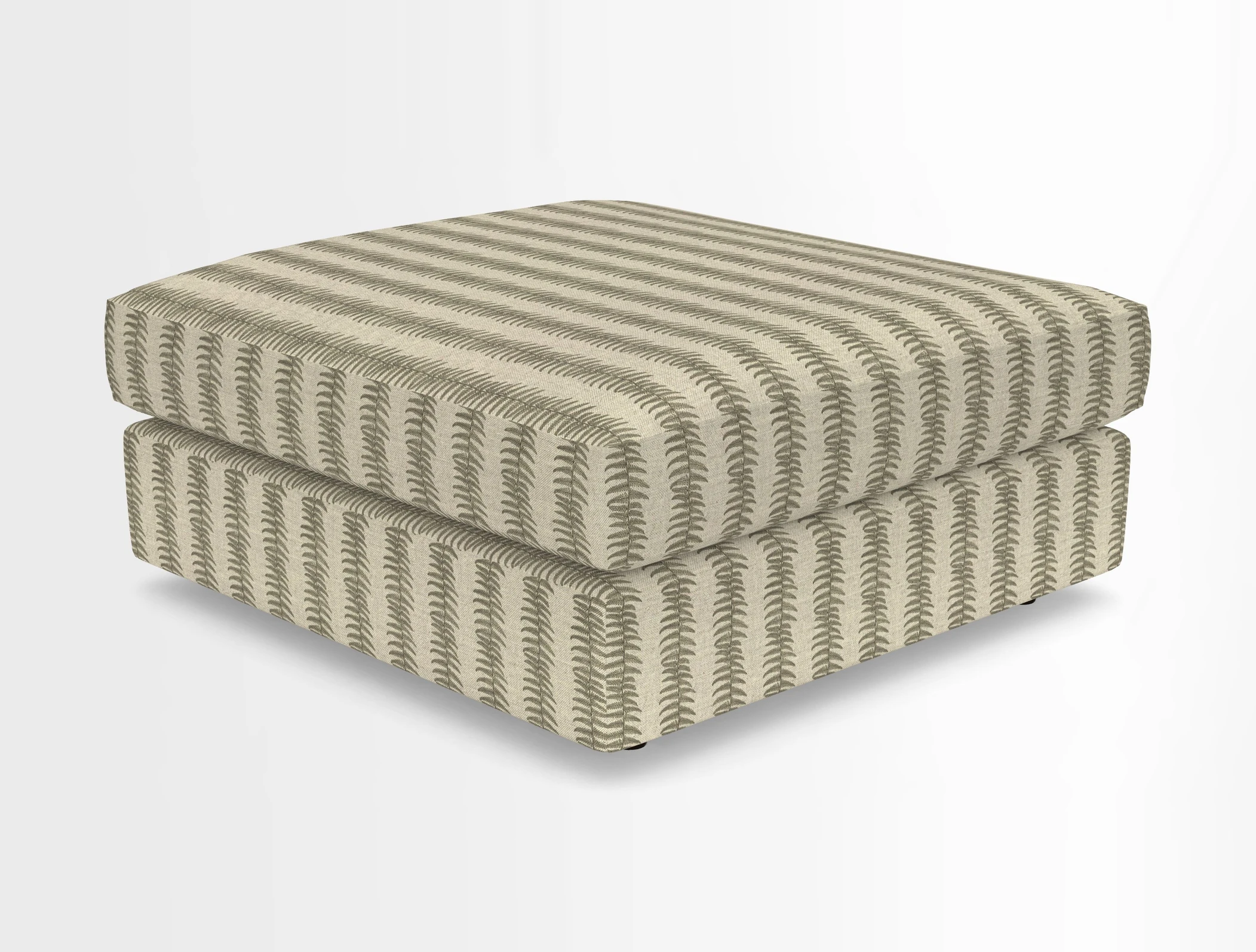 Slingsby fixed cover Footstool in Two Tone Plain Biscuit