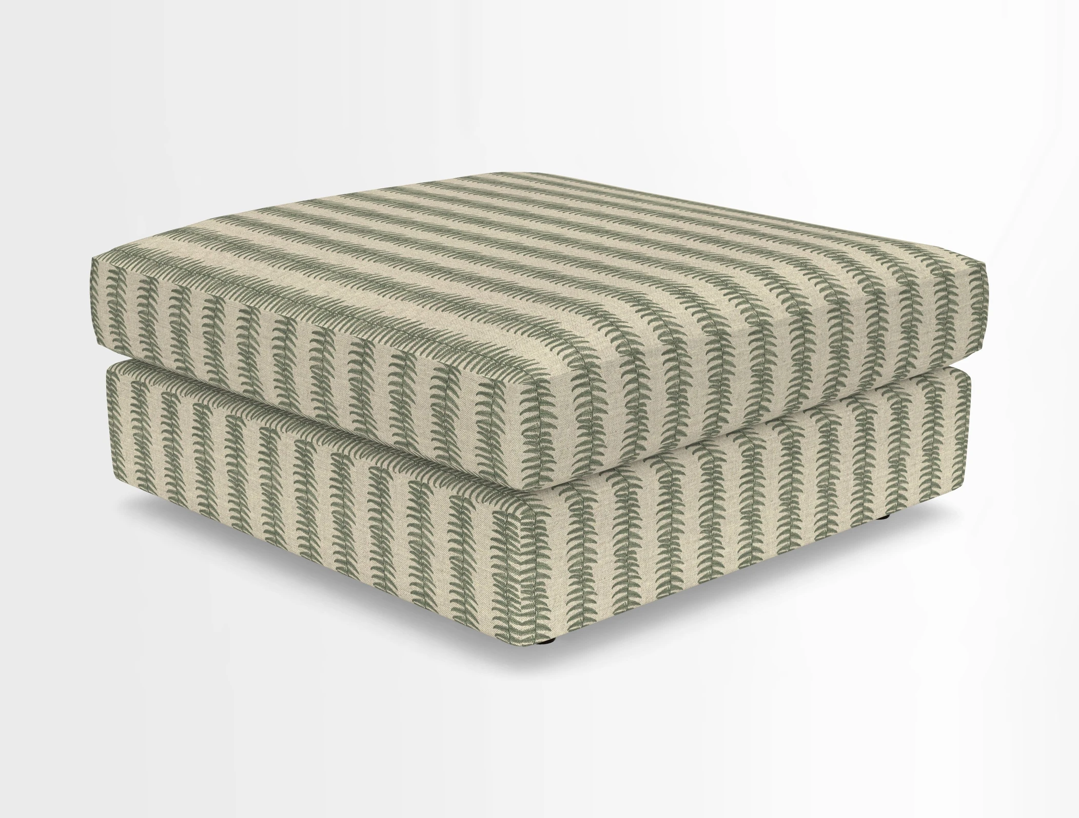 Slingsby fixed cover Footstool in Two Tone Plain Biscuit