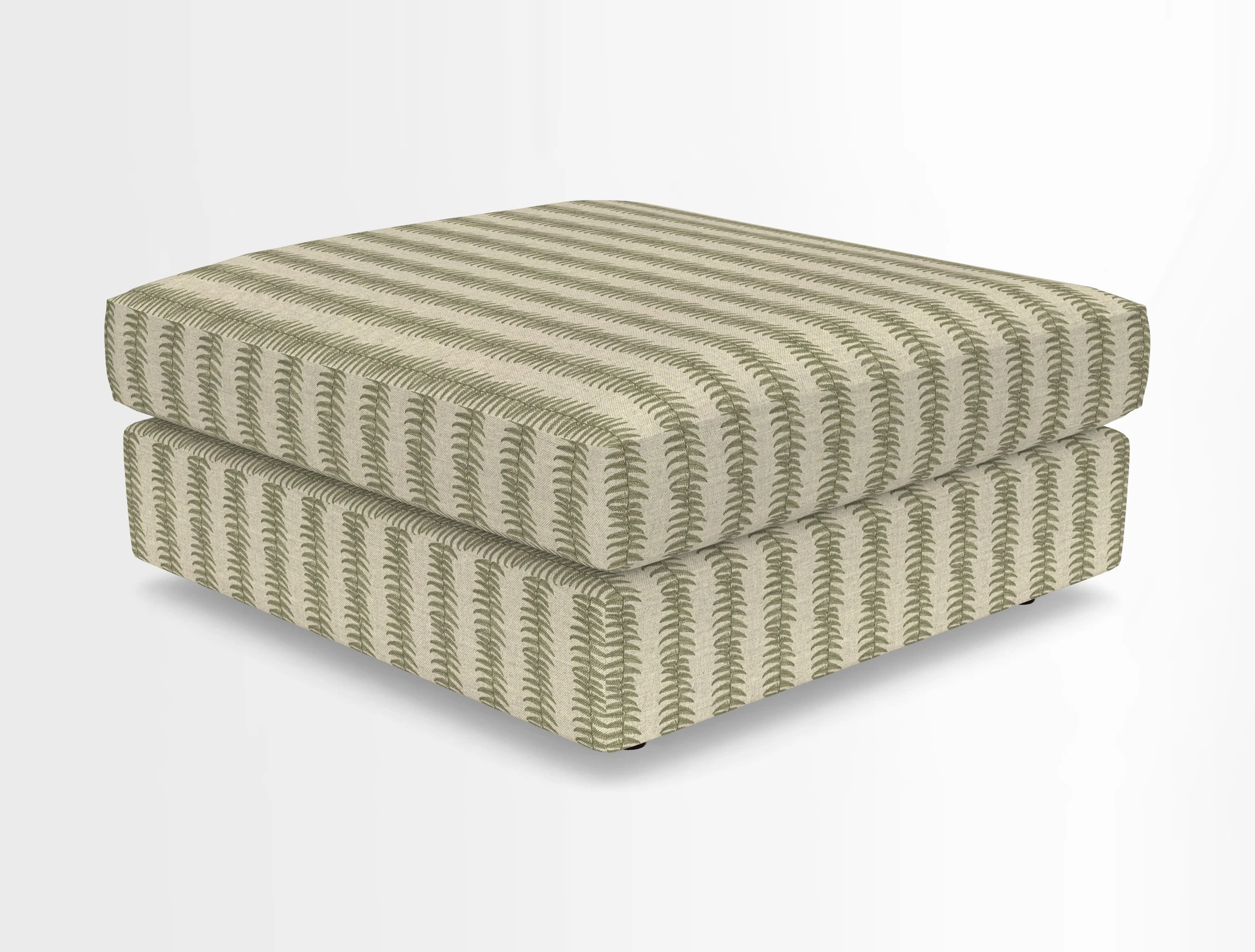 Slingsby fixed cover Footstool in Two Tone Plain Biscuit