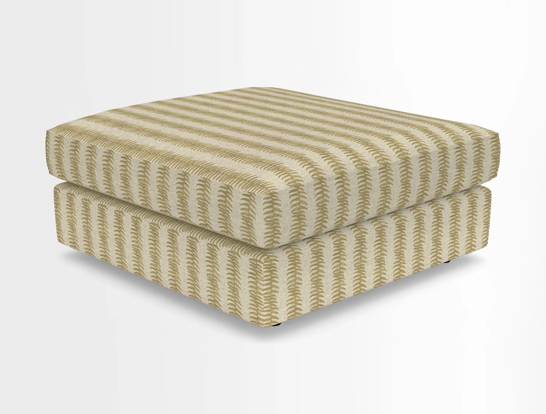 Slingsby fixed cover Footstool in Two Tone Plain Biscuit