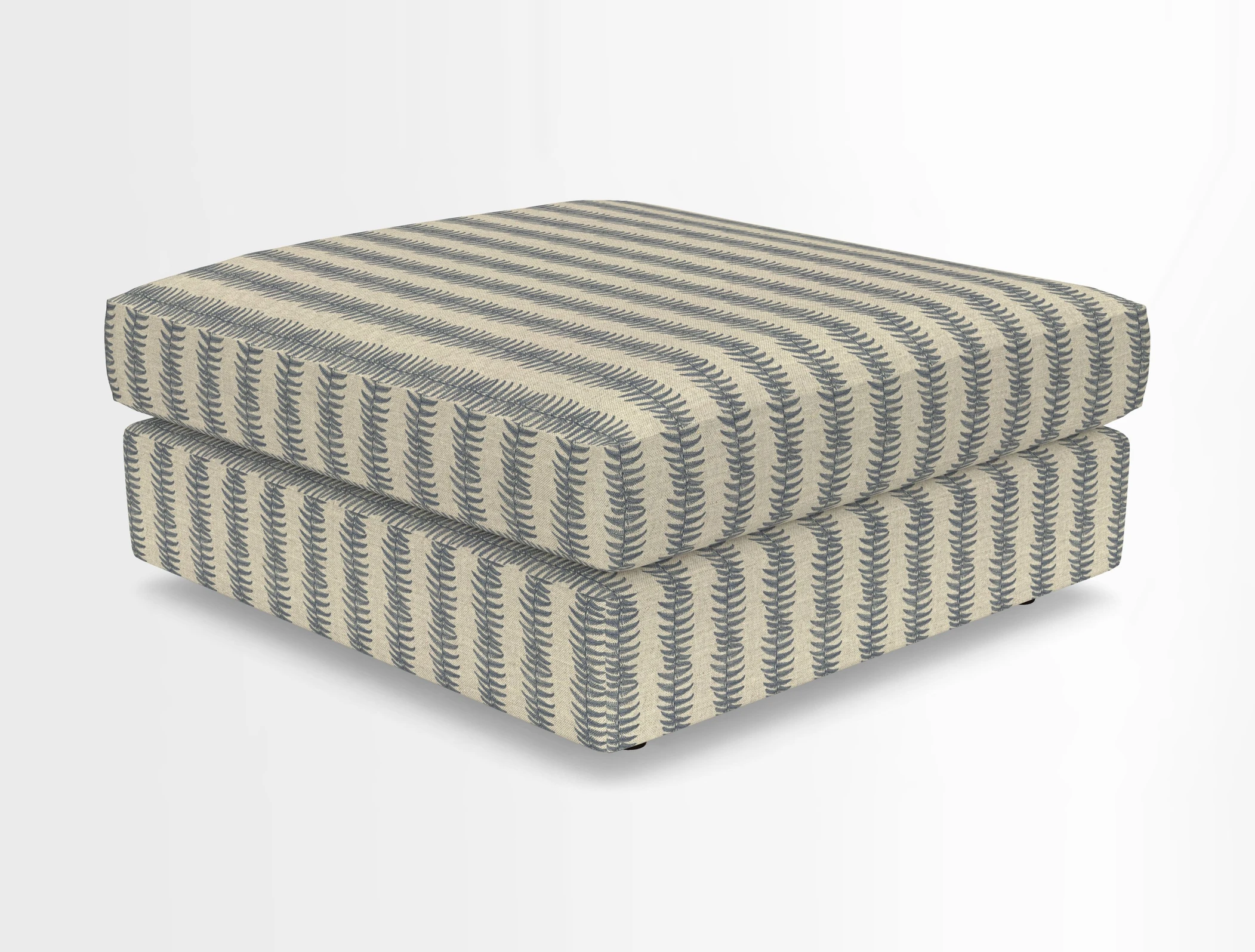Slingsby fixed cover Footstool in Two Tone Plain Biscuit