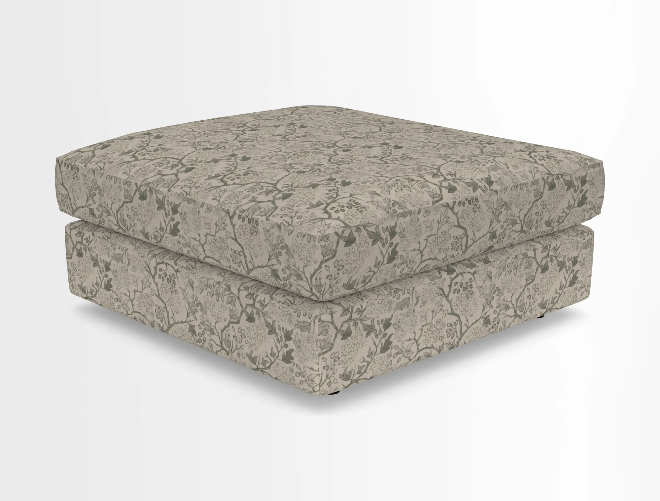 Slingsby fixed cover Footstool in Two Tone Plain Biscuit