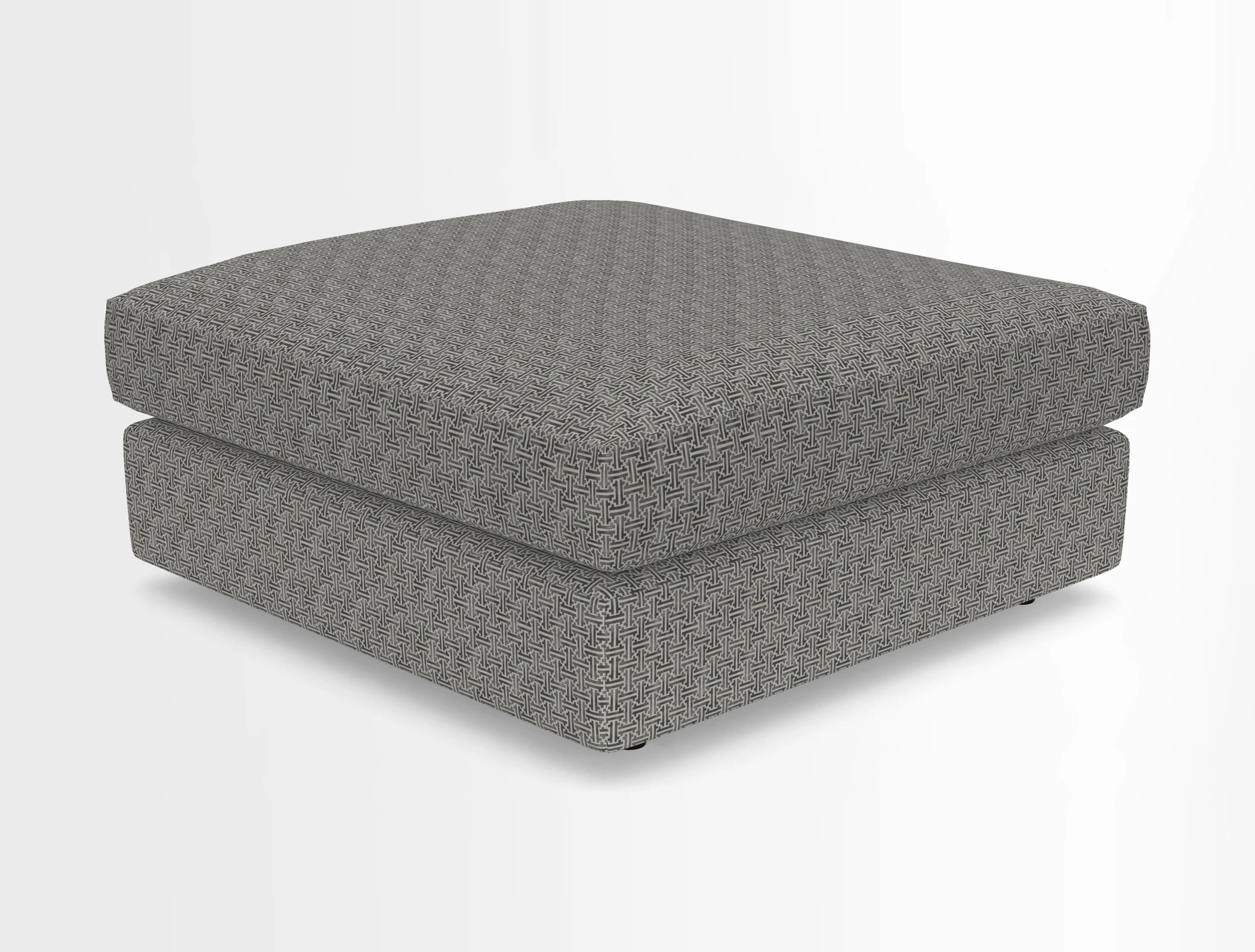 Slingsby fixed cover Footstool in Two Tone Plain Biscuit