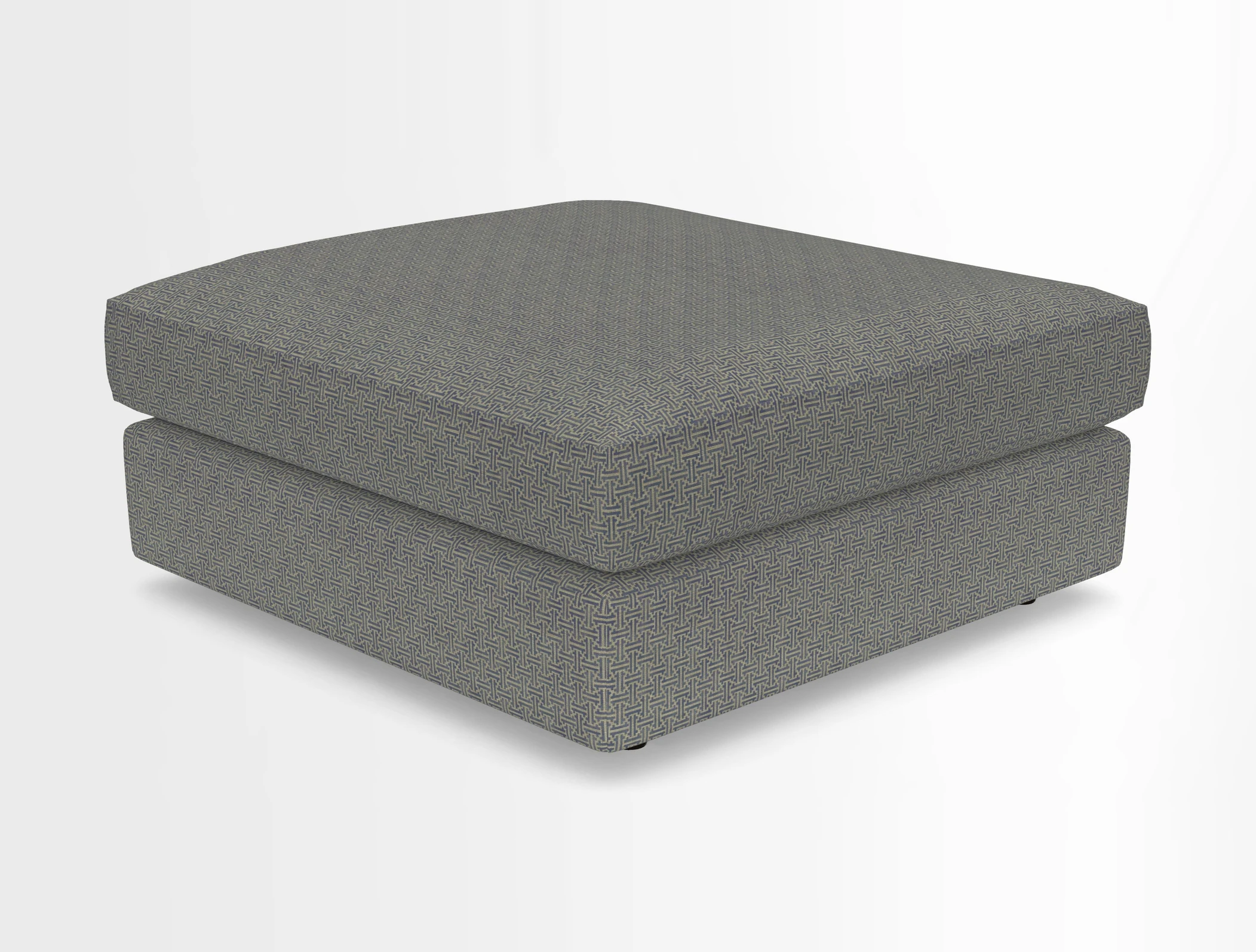 Slingsby fixed cover Footstool in Two Tone Plain Biscuit