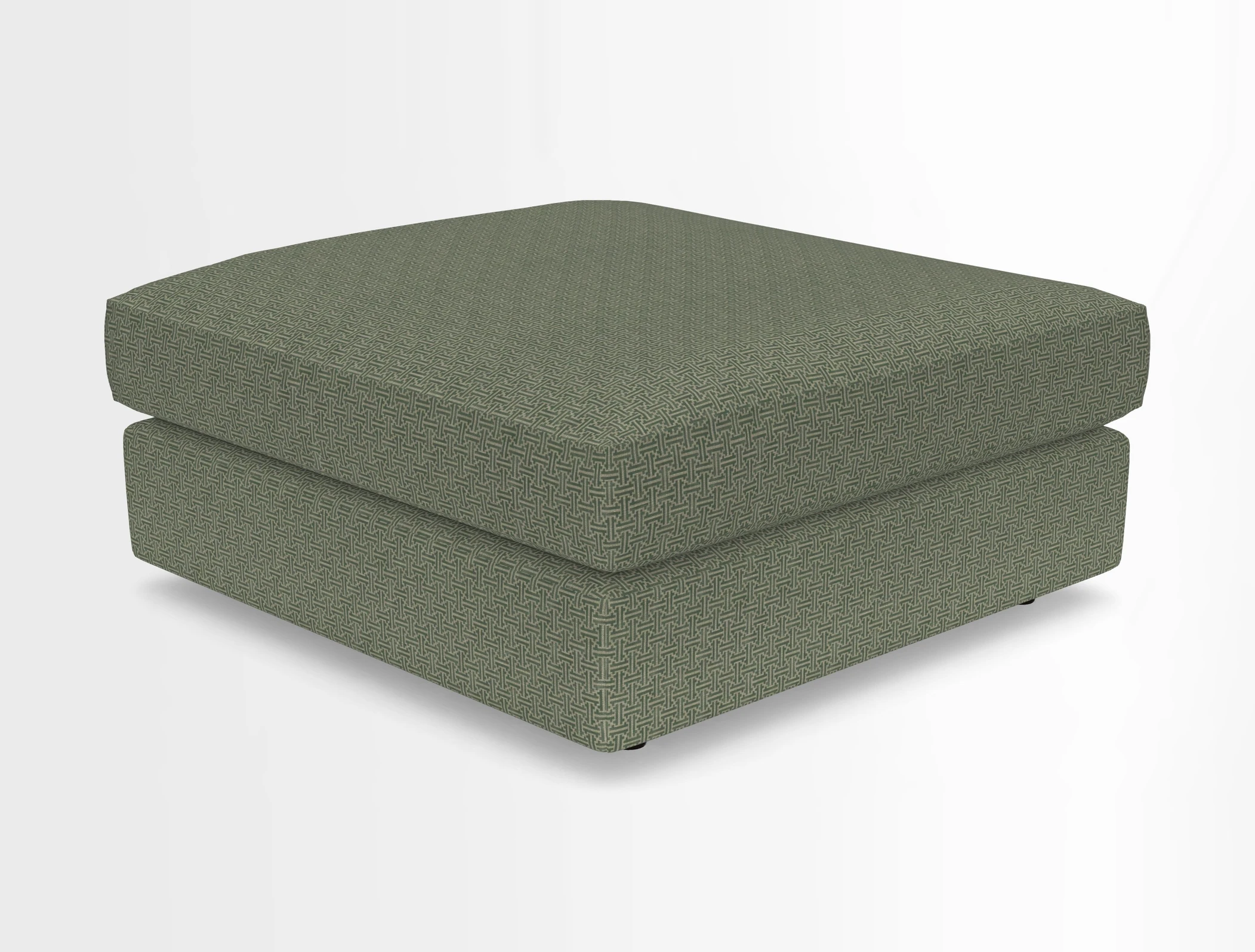Slingsby fixed cover Footstool in Two Tone Plain Biscuit