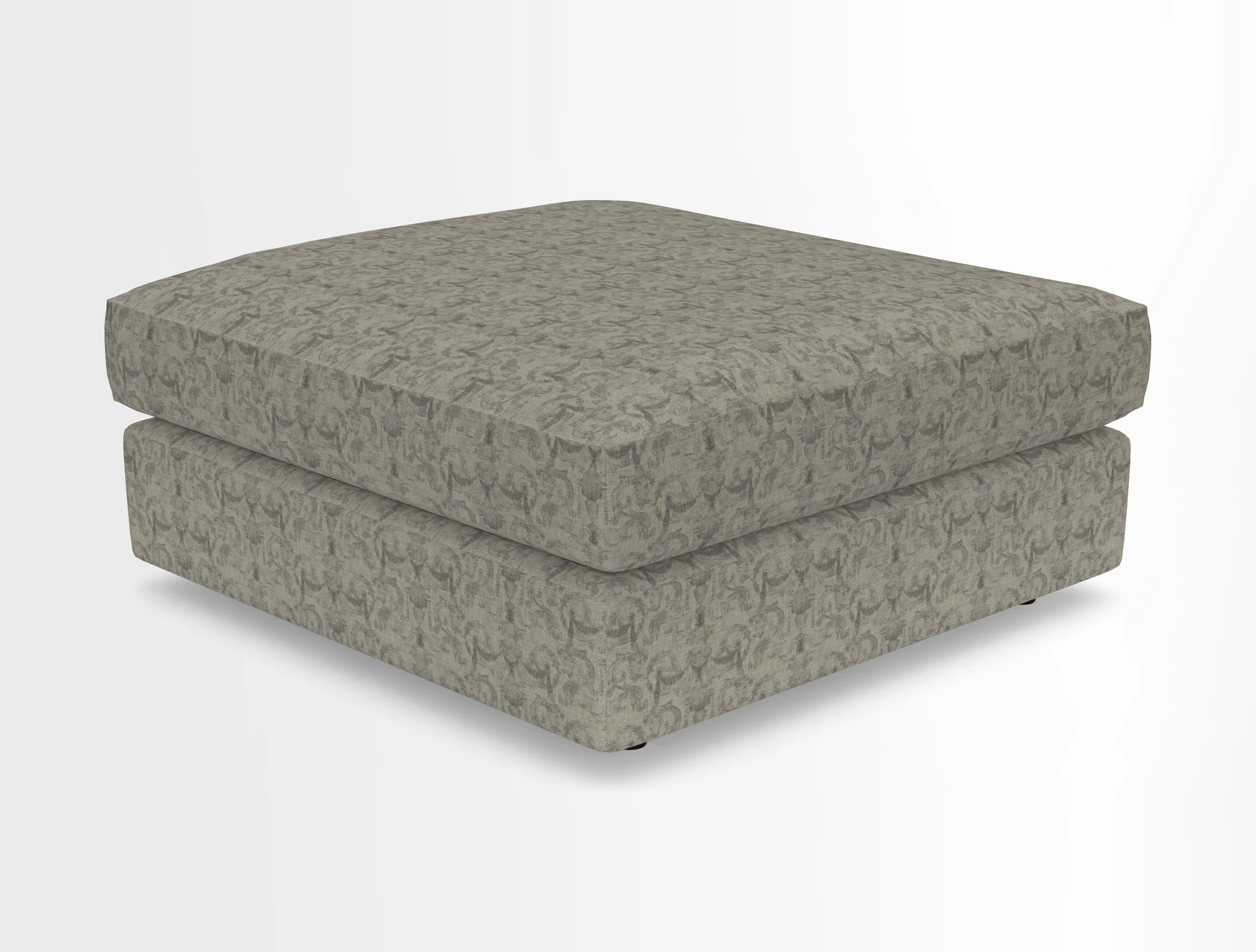 Slingsby fixed cover Footstool in Two Tone Plain Biscuit