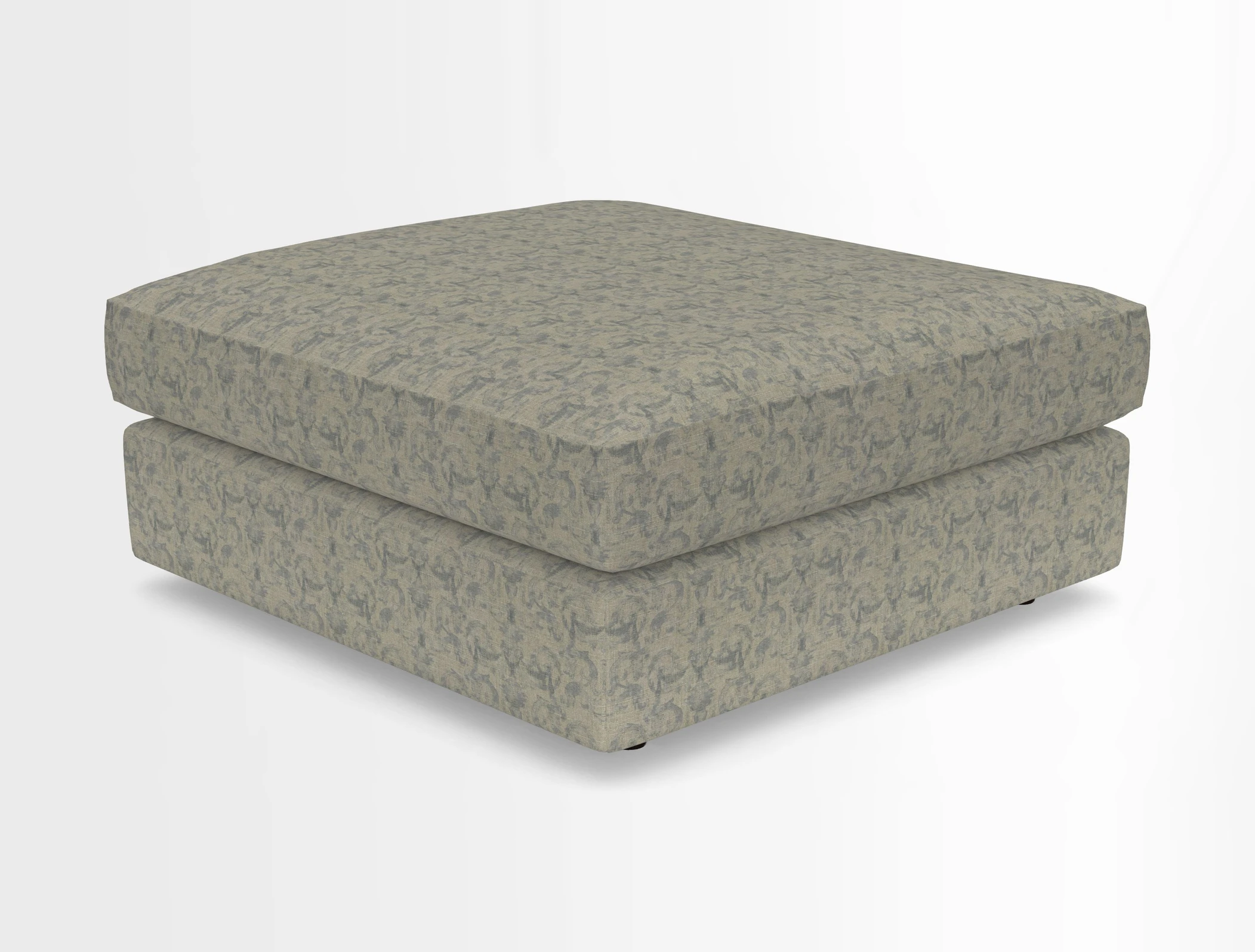 Slingsby fixed cover Footstool in Two Tone Plain Biscuit