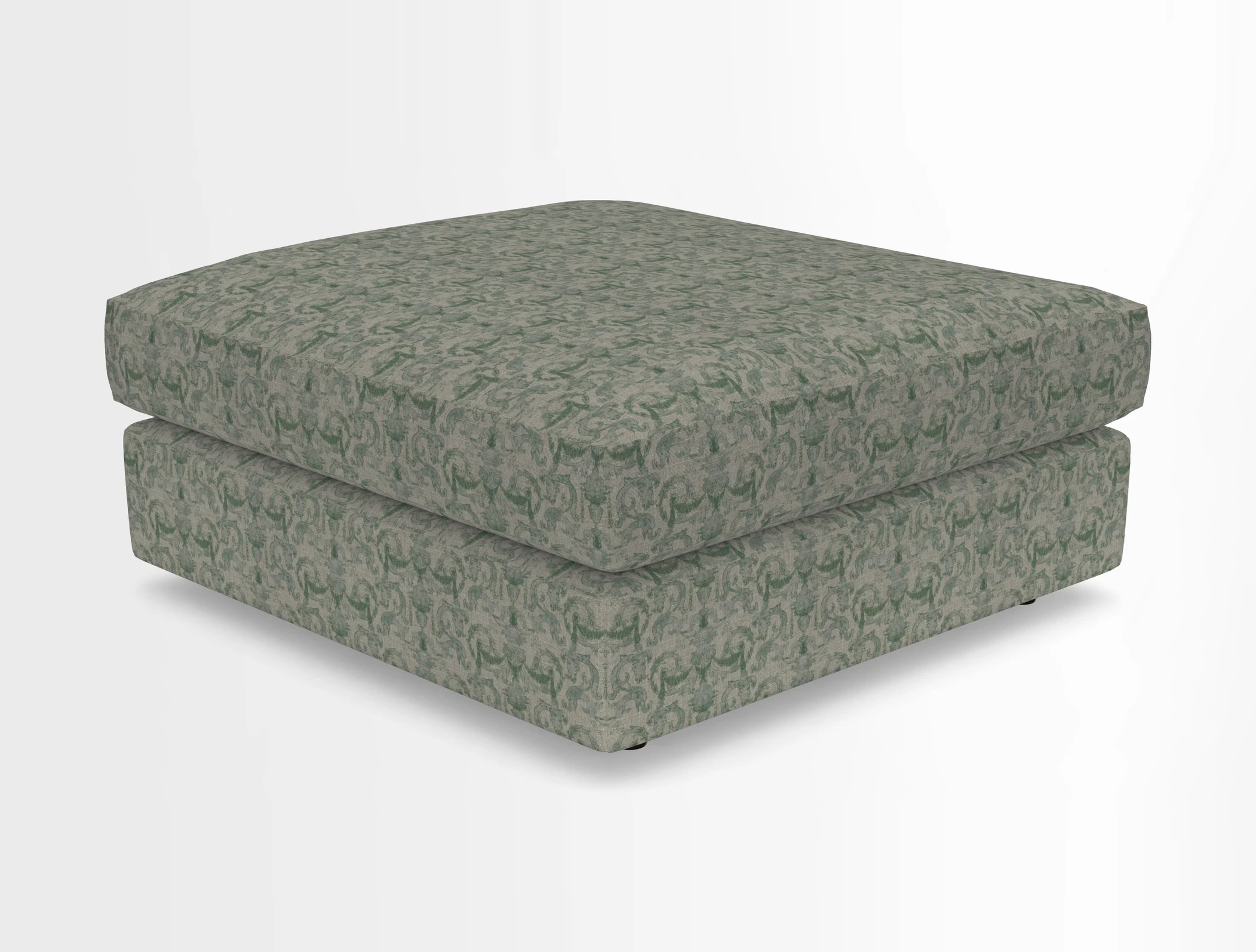 Slingsby fixed cover Footstool in Two Tone Plain Biscuit