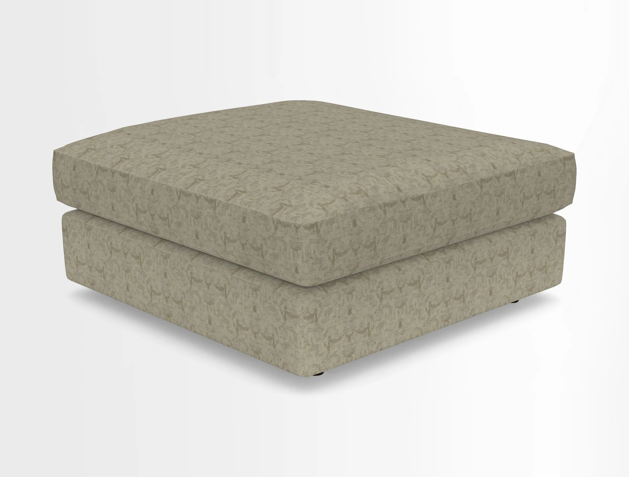 Slingsby fixed cover Footstool in Two Tone Plain Biscuit