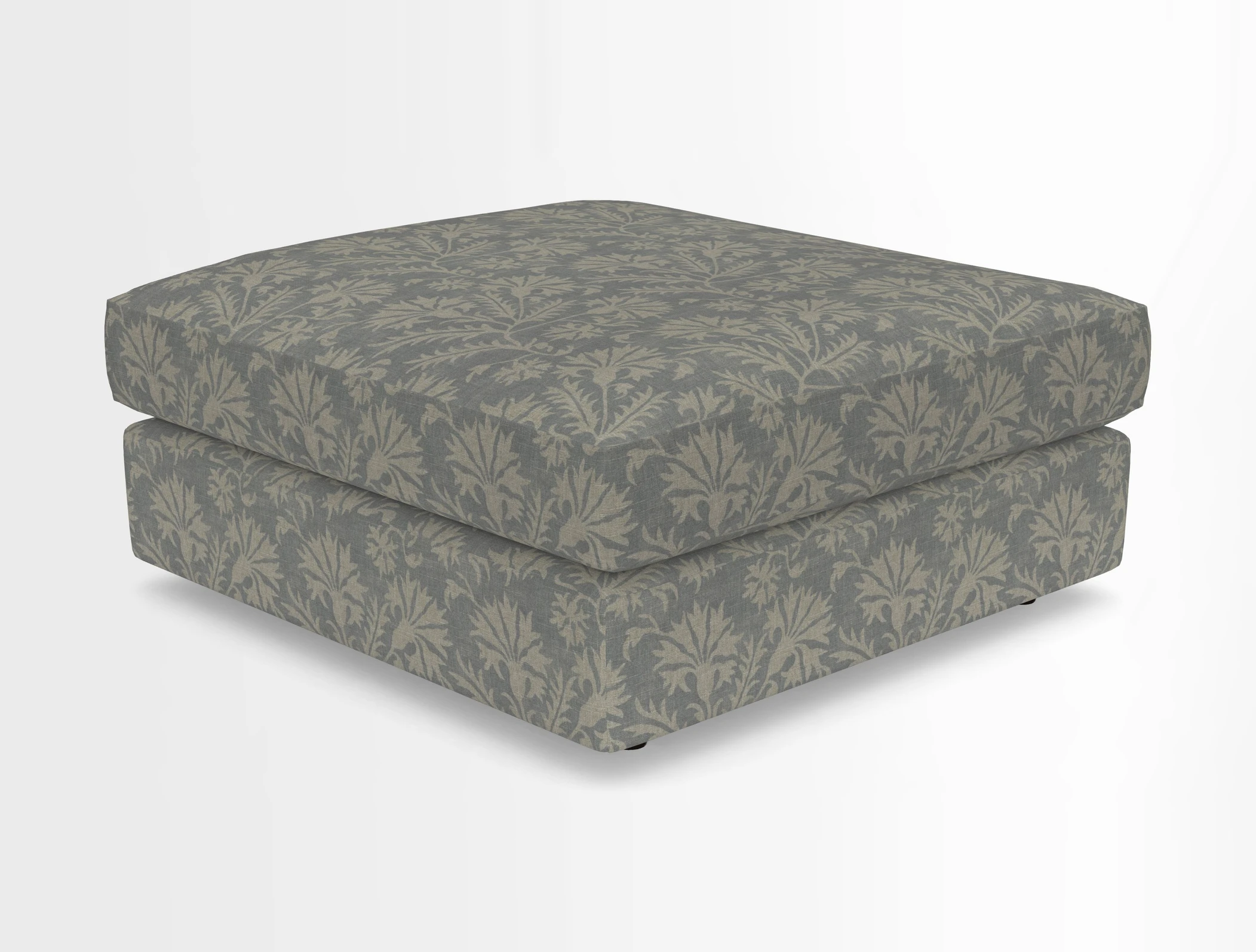 Slingsby fixed cover Footstool in Two Tone Plain Biscuit