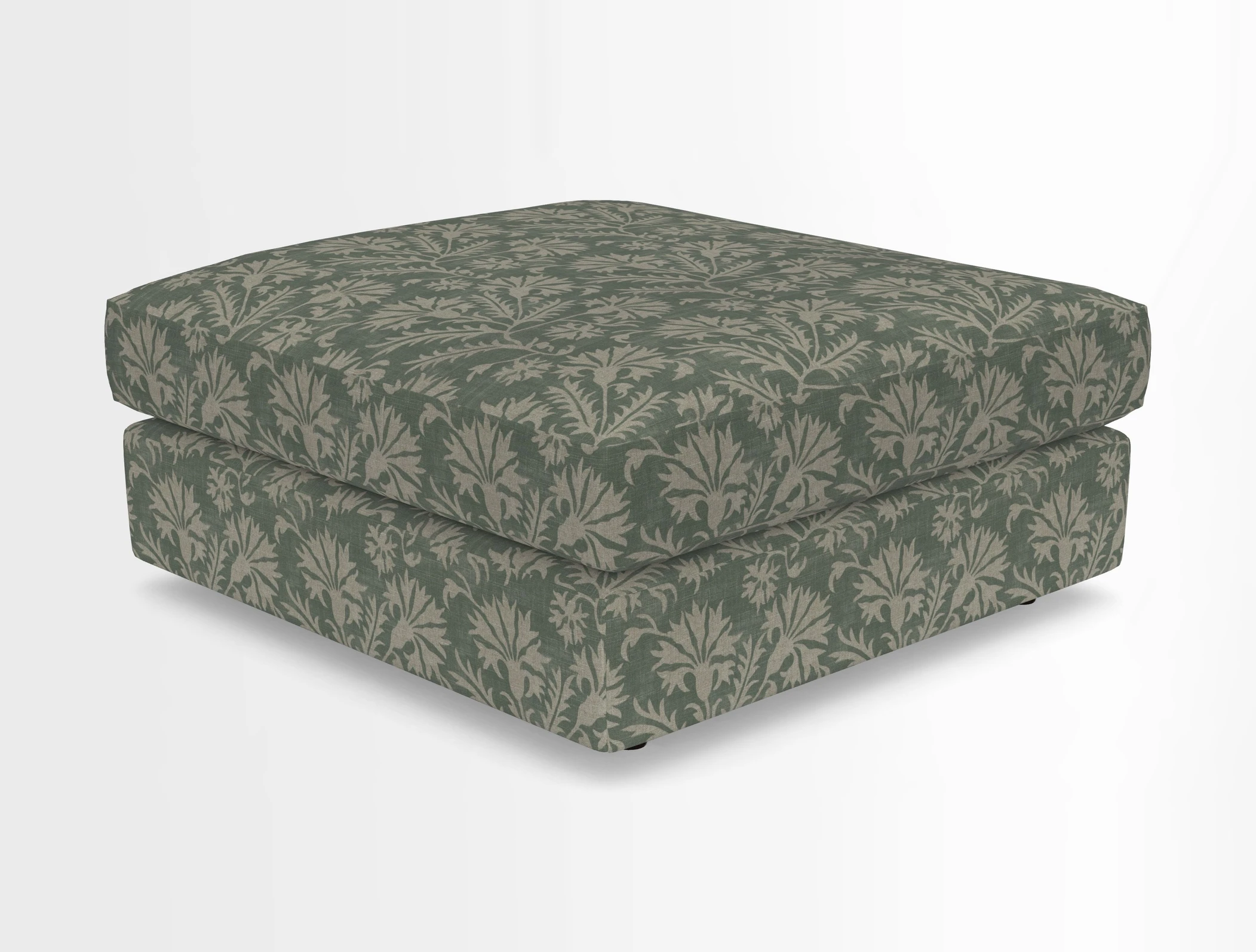 Slingsby fixed cover Footstool in Two Tone Plain Biscuit