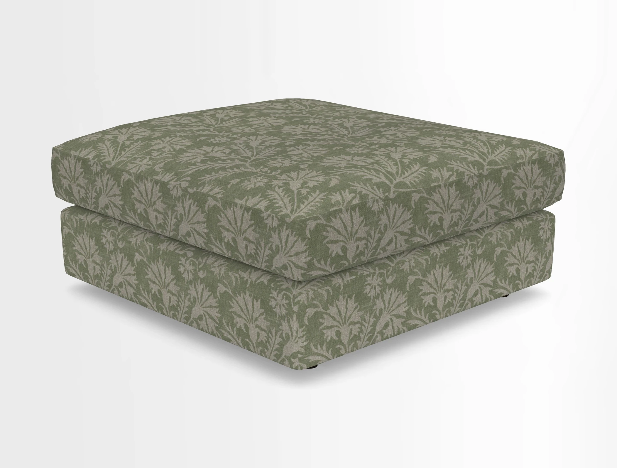 Slingsby fixed cover Footstool in Two Tone Plain Biscuit
