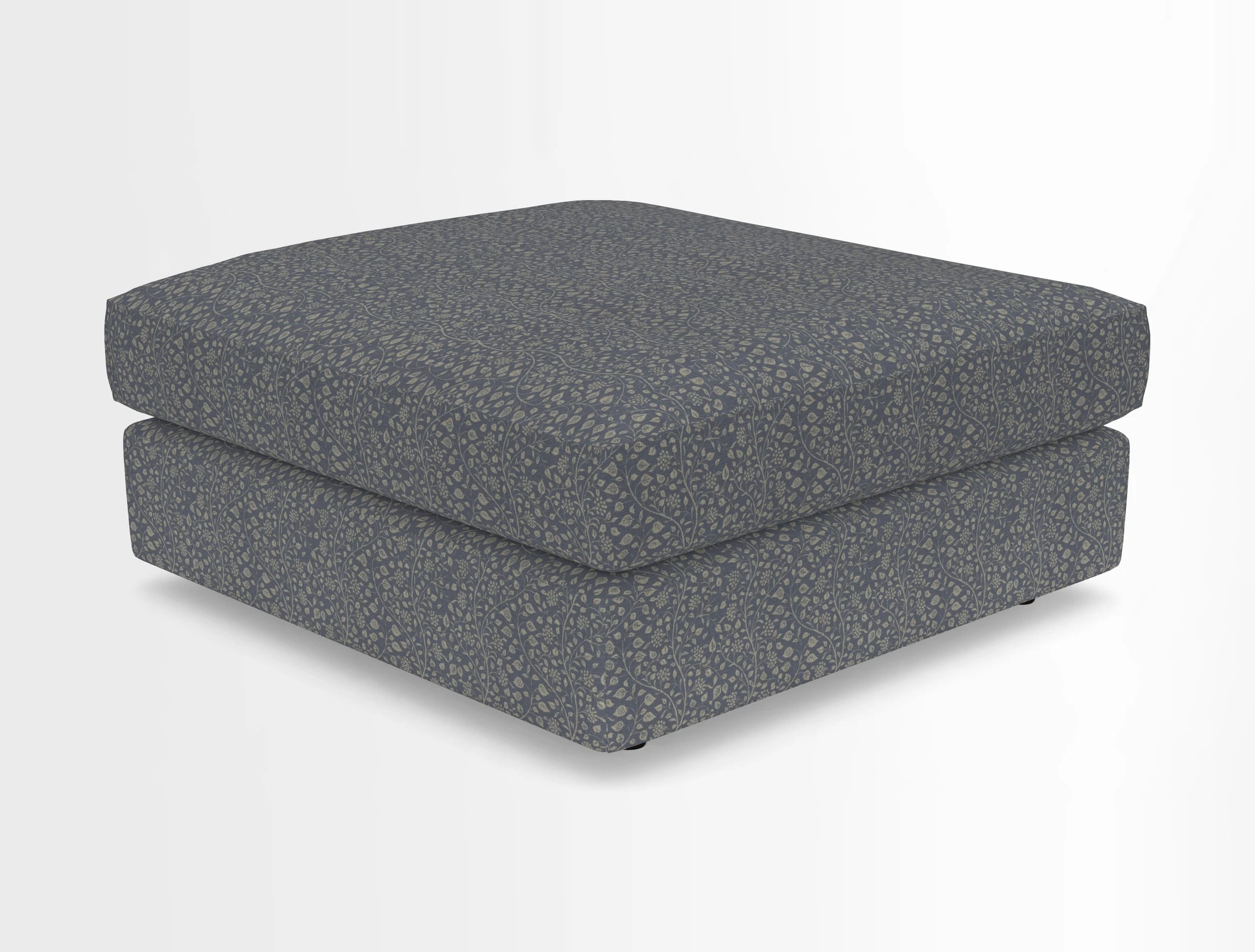 Slingsby fixed cover Footstool in Two Tone Plain Biscuit