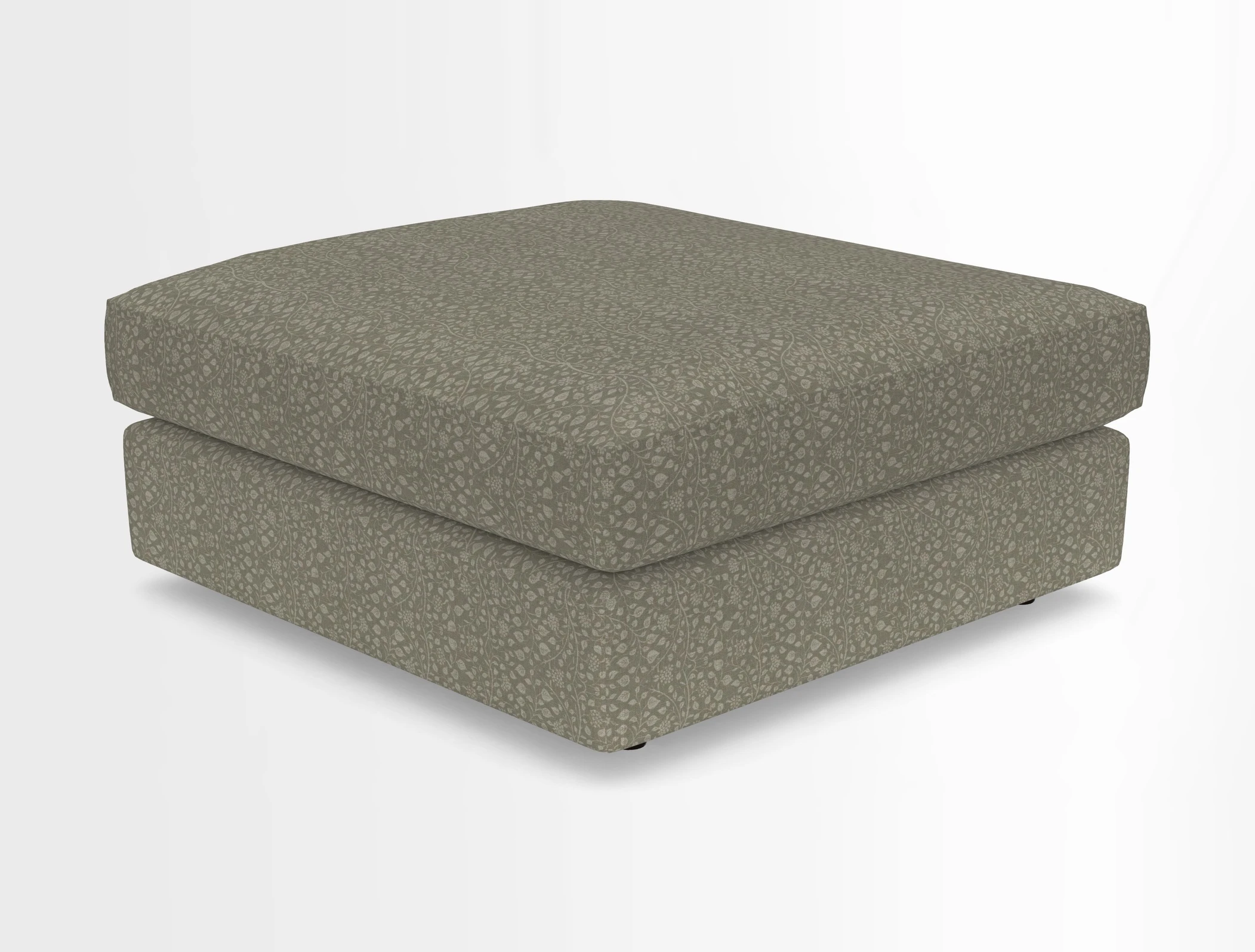 Slingsby fixed cover Footstool in Two Tone Plain Biscuit