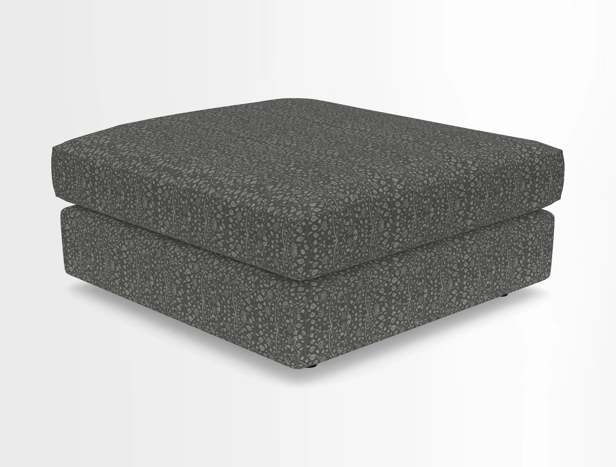 Slingsby fixed cover Footstool in Two Tone Plain Biscuit
