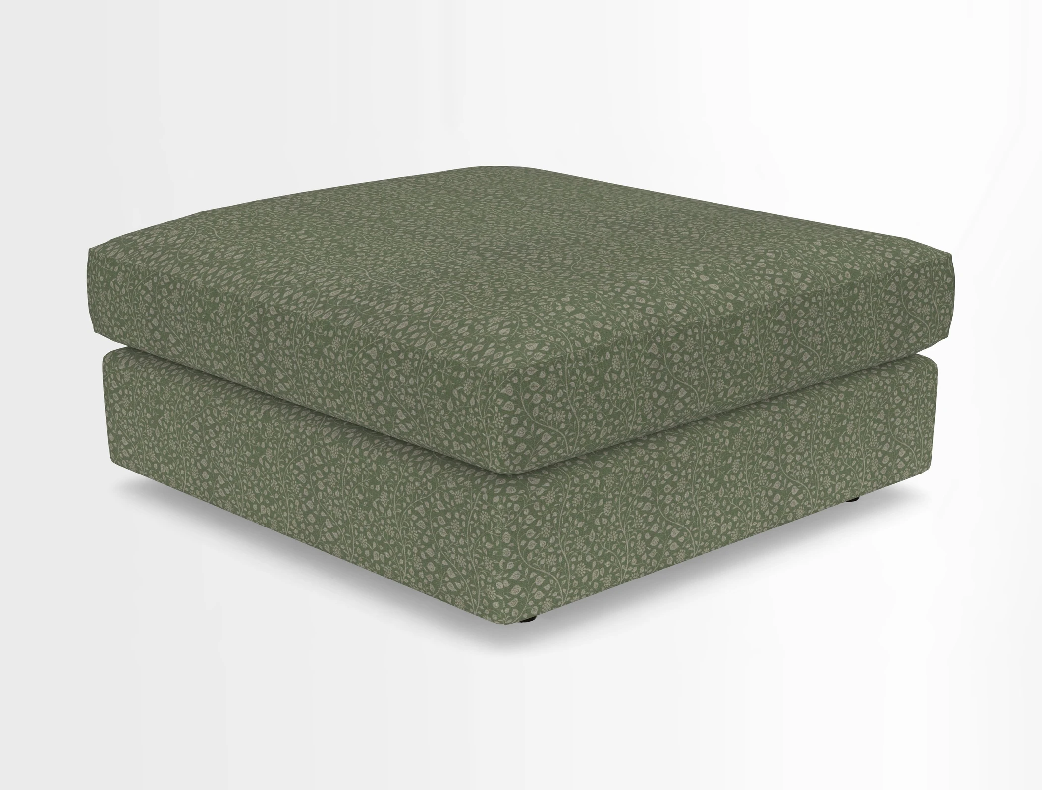 Slingsby fixed cover Footstool in Two Tone Plain Biscuit