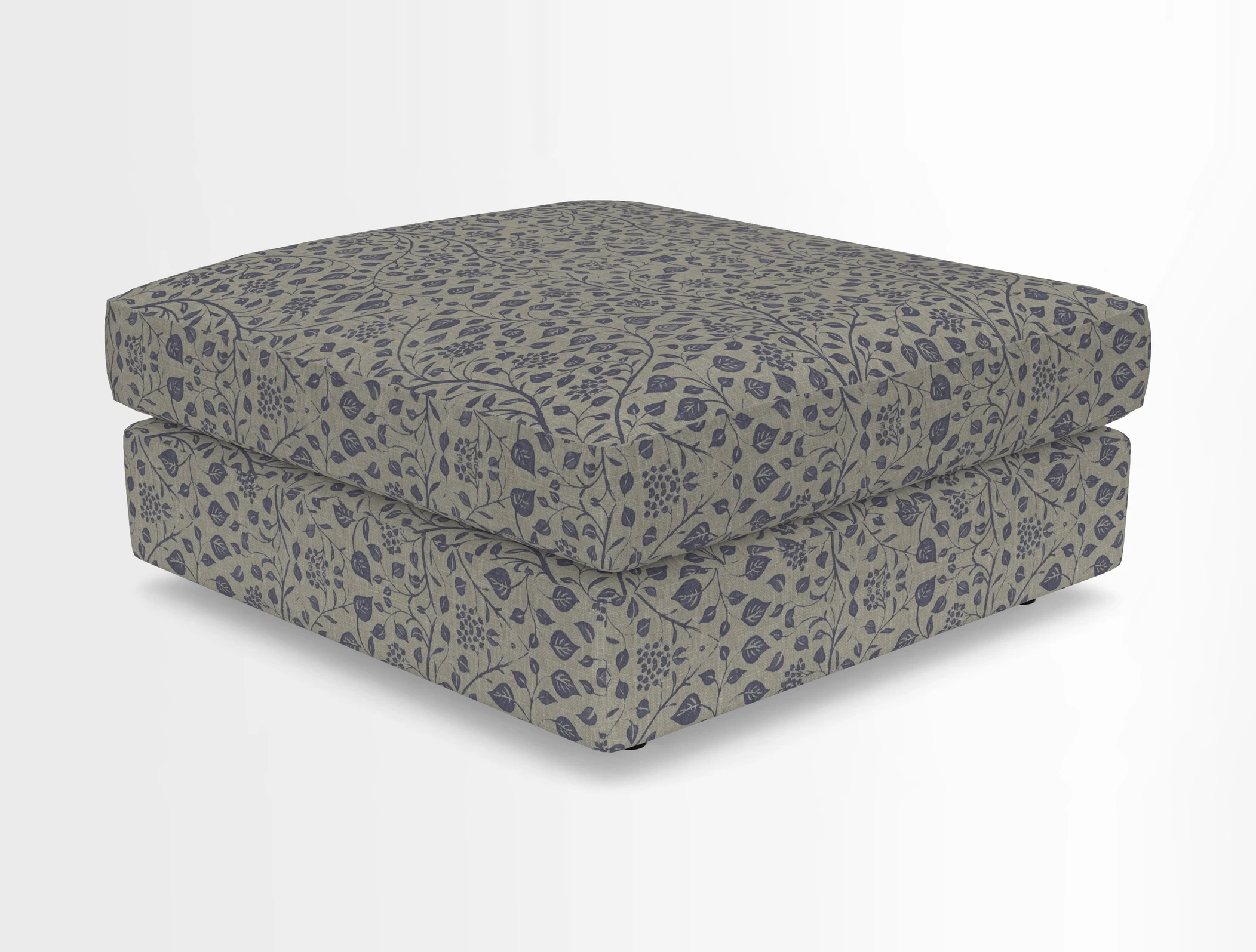 Slingsby fixed cover Footstool in Two Tone Plain Biscuit