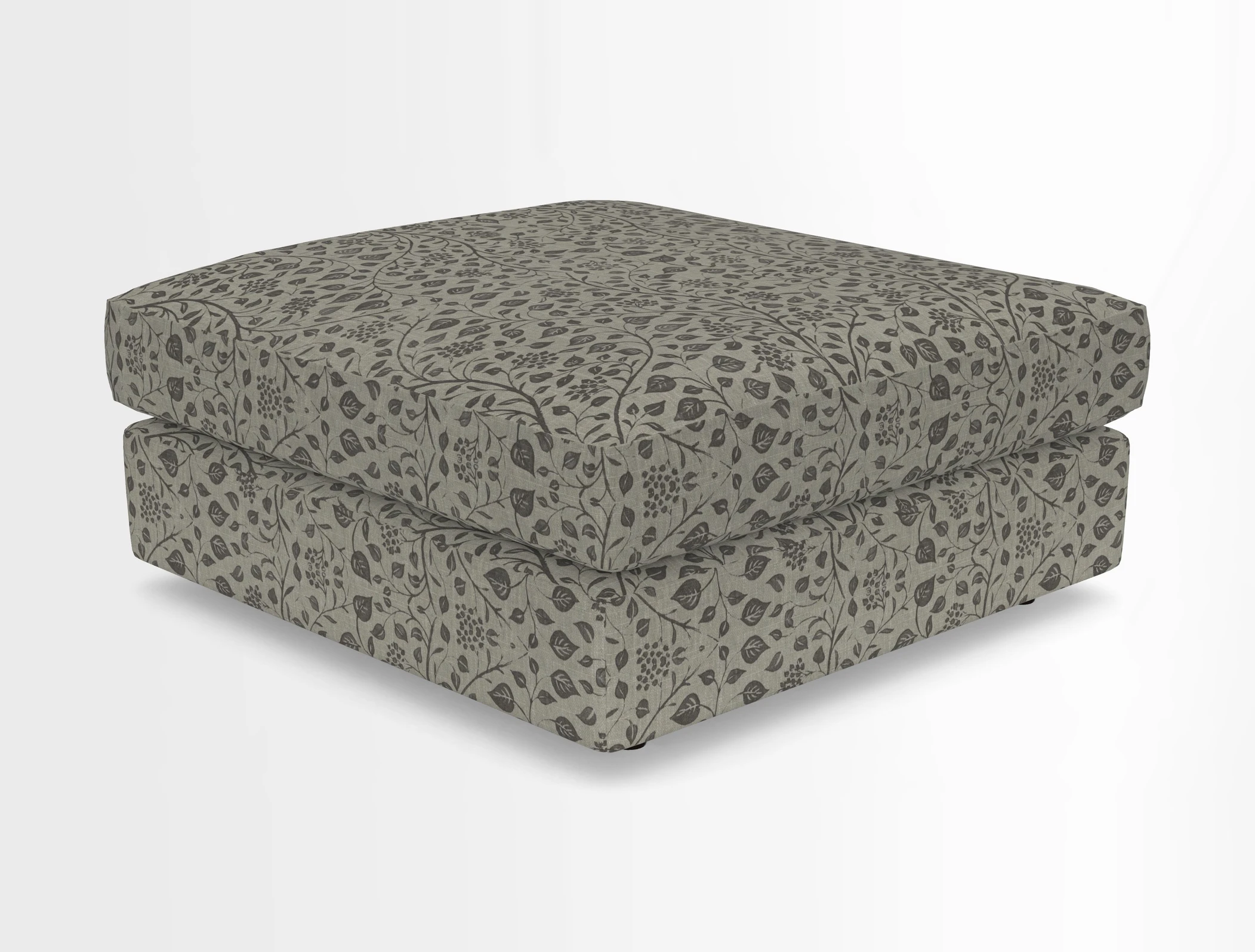 Slingsby fixed cover Footstool in Two Tone Plain Biscuit
