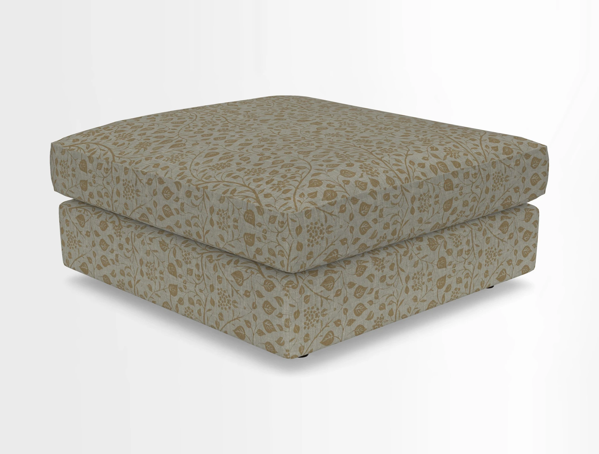Slingsby fixed cover Footstool in Two Tone Plain Biscuit