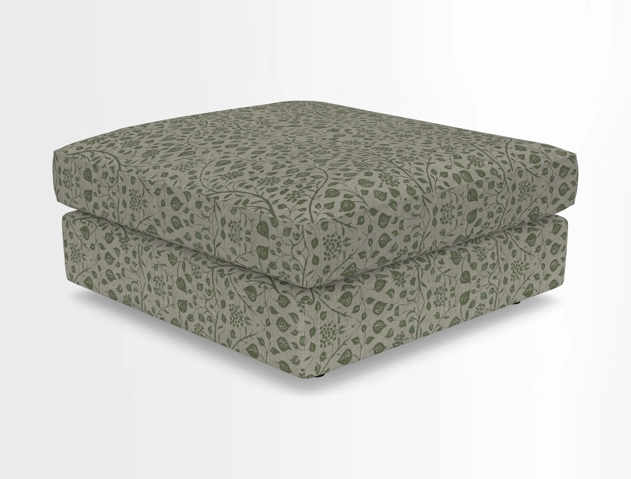 Slingsby fixed cover Footstool in Two Tone Plain Biscuit