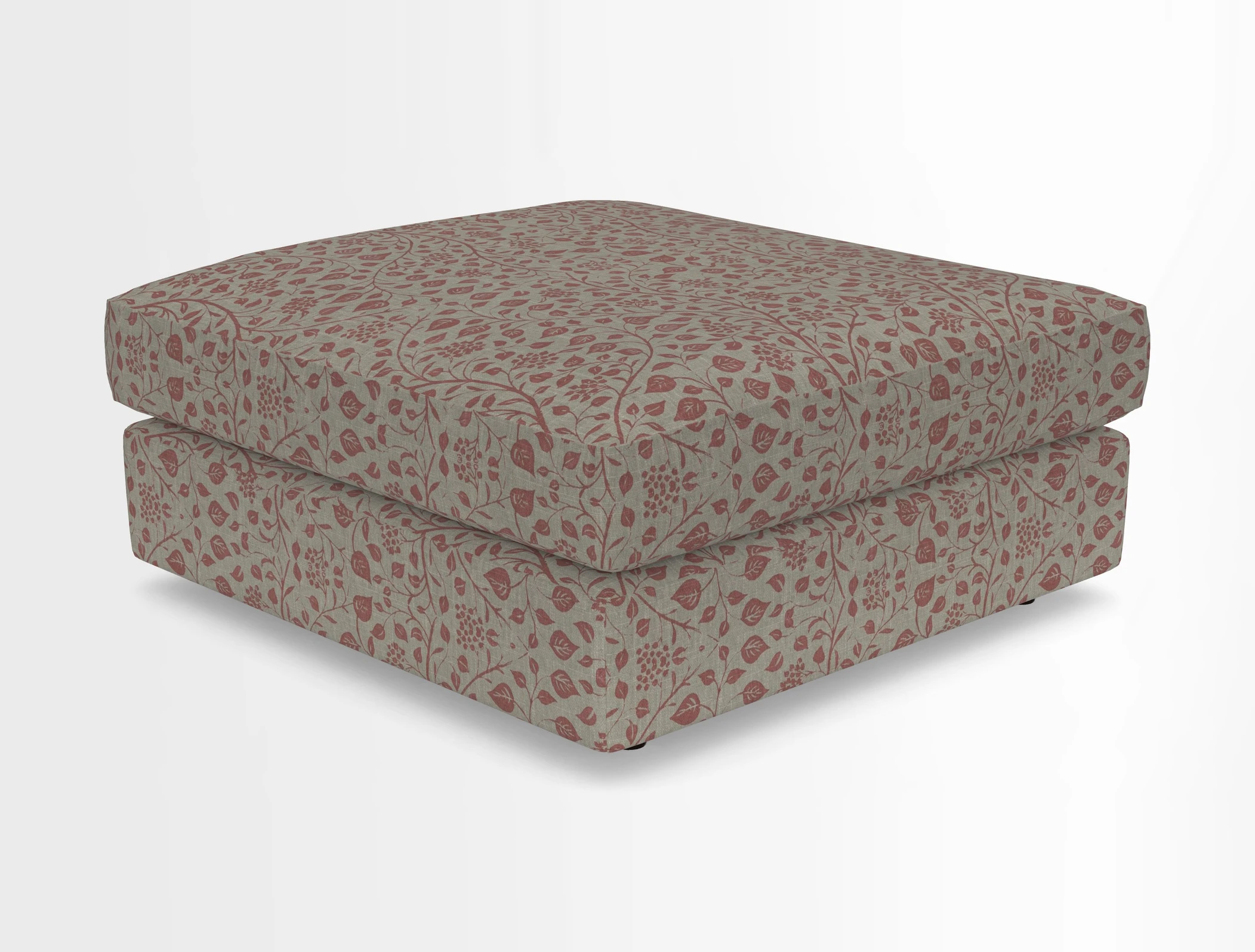 Slingsby fixed cover Footstool in Two Tone Plain Biscuit