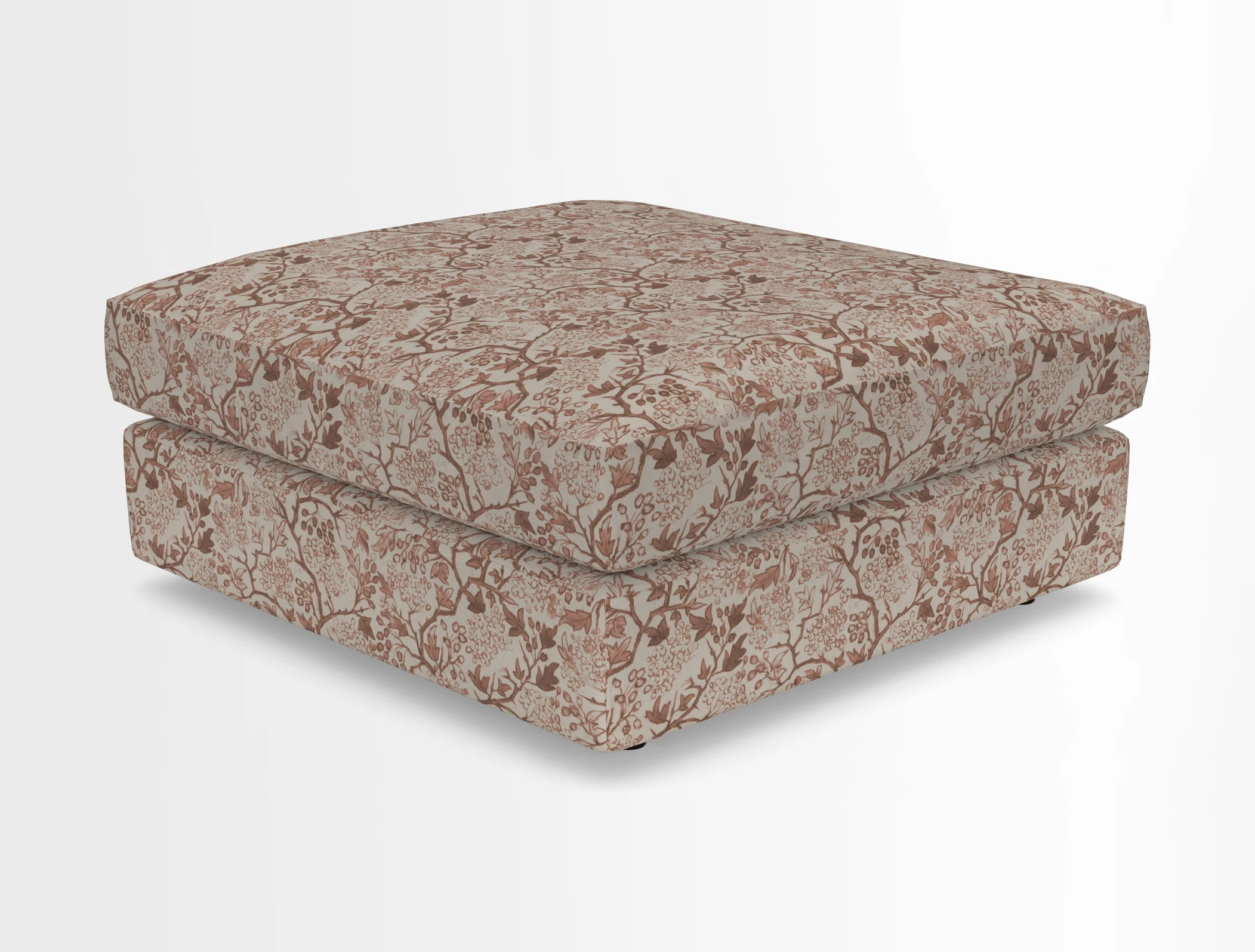 Slingsby fixed cover Footstool in Two Tone Plain Biscuit