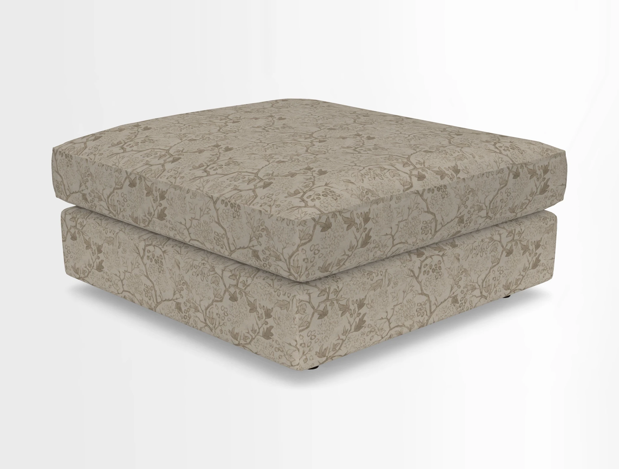 Slingsby fixed cover Footstool in Two Tone Plain Biscuit