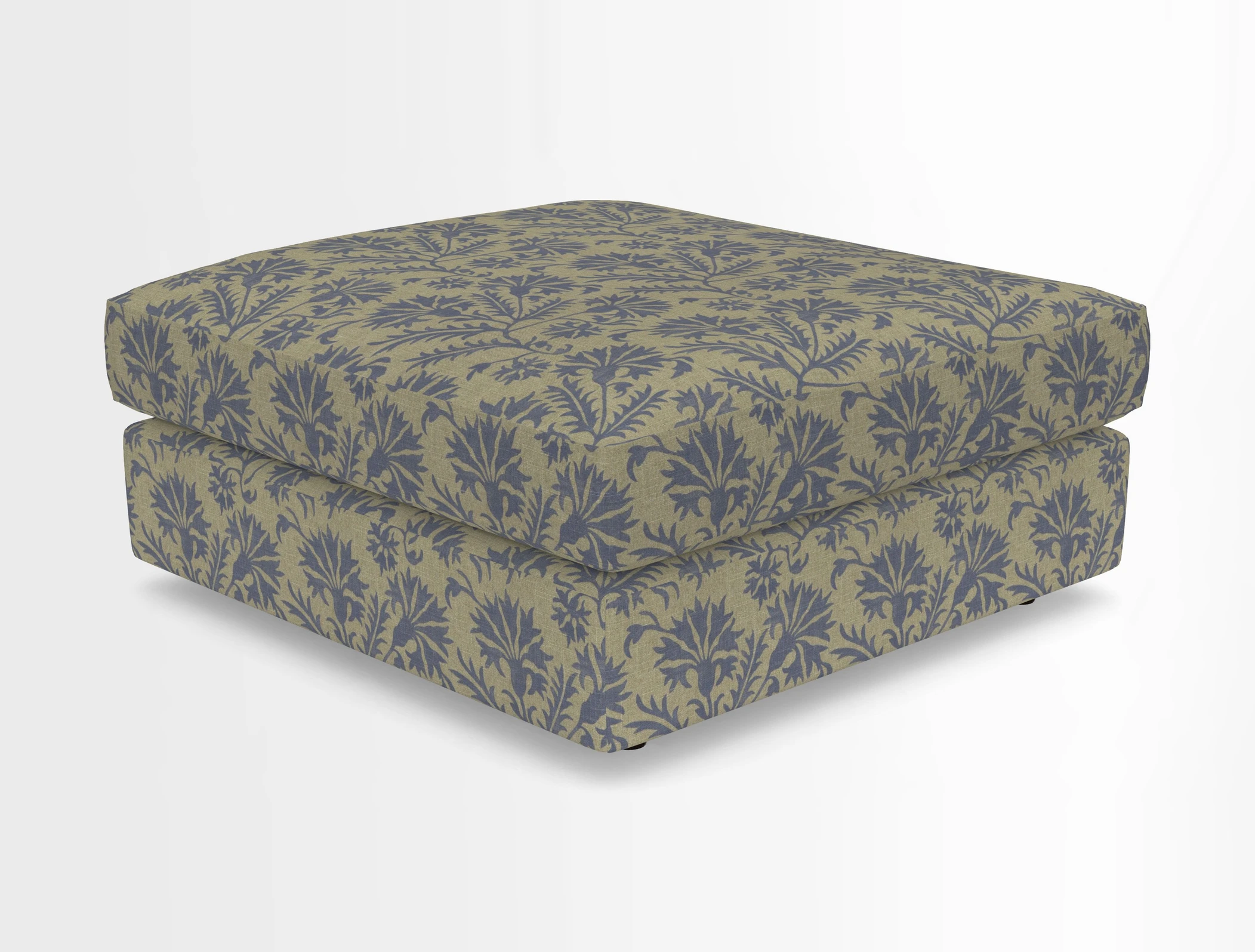 Slingsby fixed cover Footstool in Two Tone Plain Biscuit