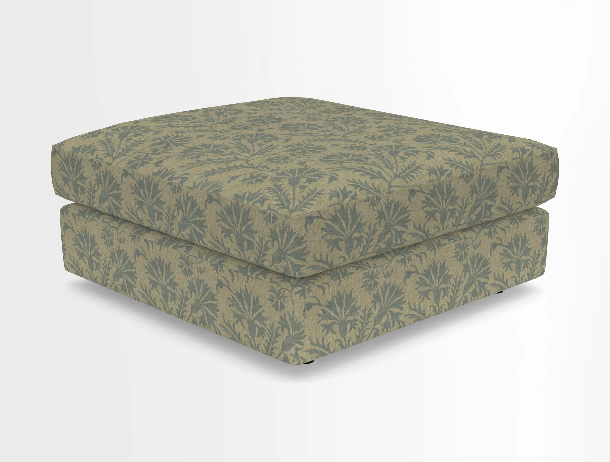Slingsby fixed cover Footstool in Two Tone Plain Biscuit