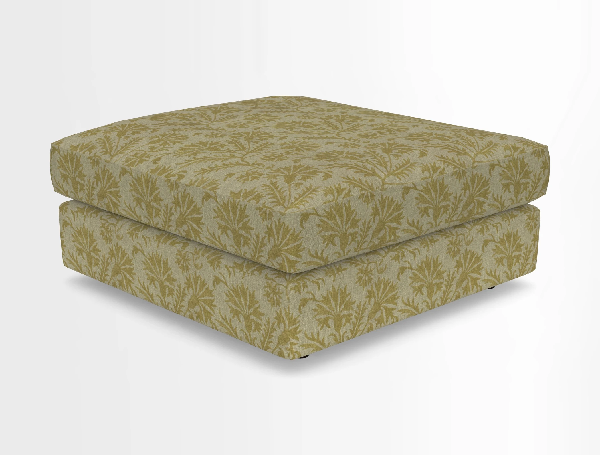 Slingsby fixed cover Footstool in Two Tone Plain Biscuit