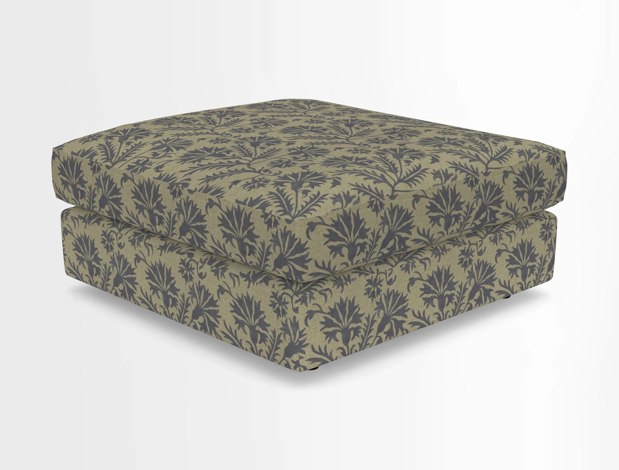 Slingsby fixed cover Footstool in Two Tone Plain Biscuit