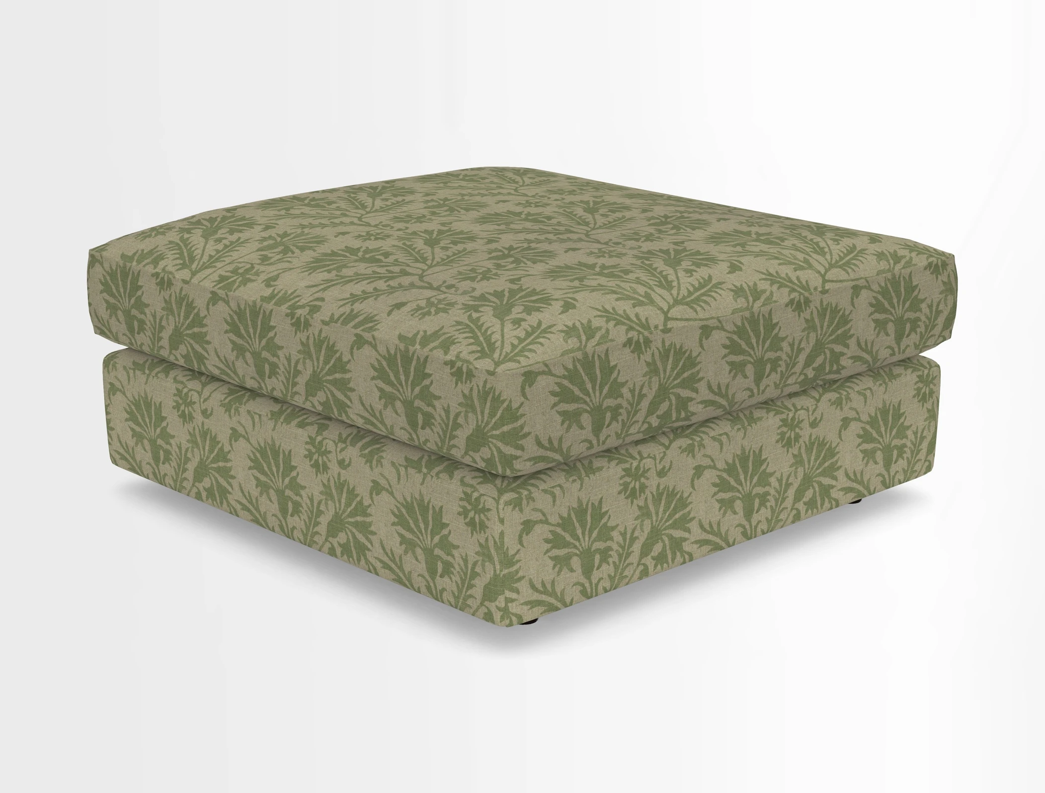 Slingsby fixed cover Footstool in Two Tone Plain Biscuit