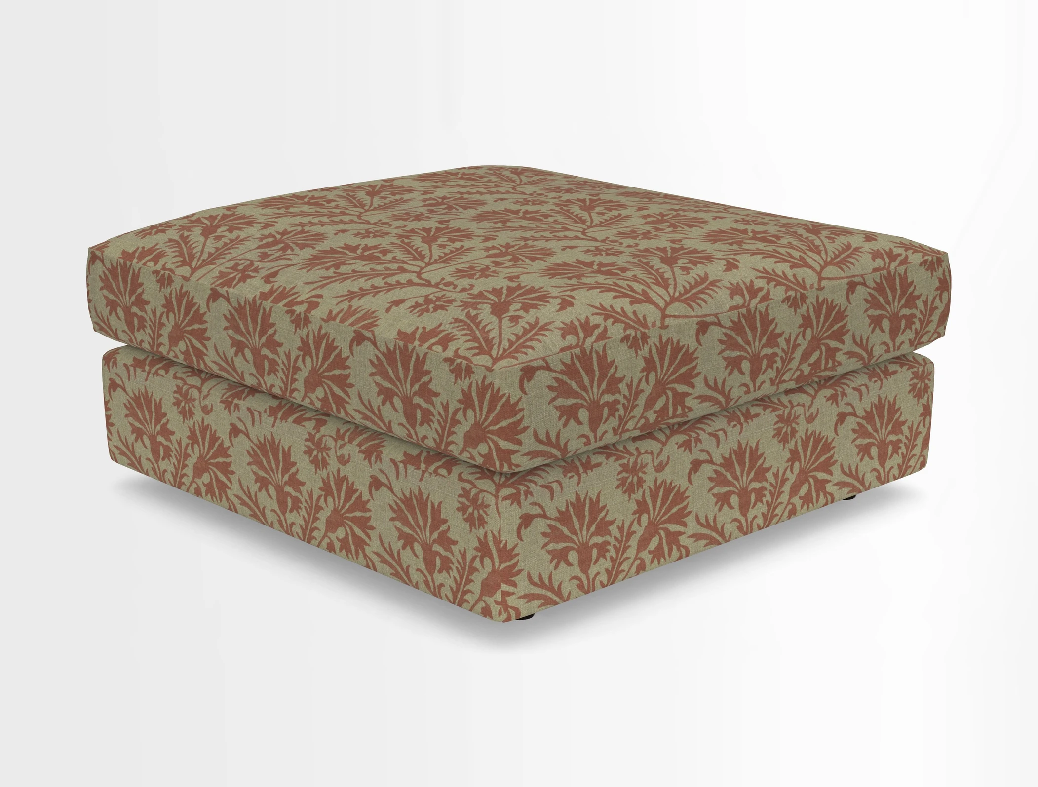 Slingsby fixed cover Footstool in Two Tone Plain Biscuit