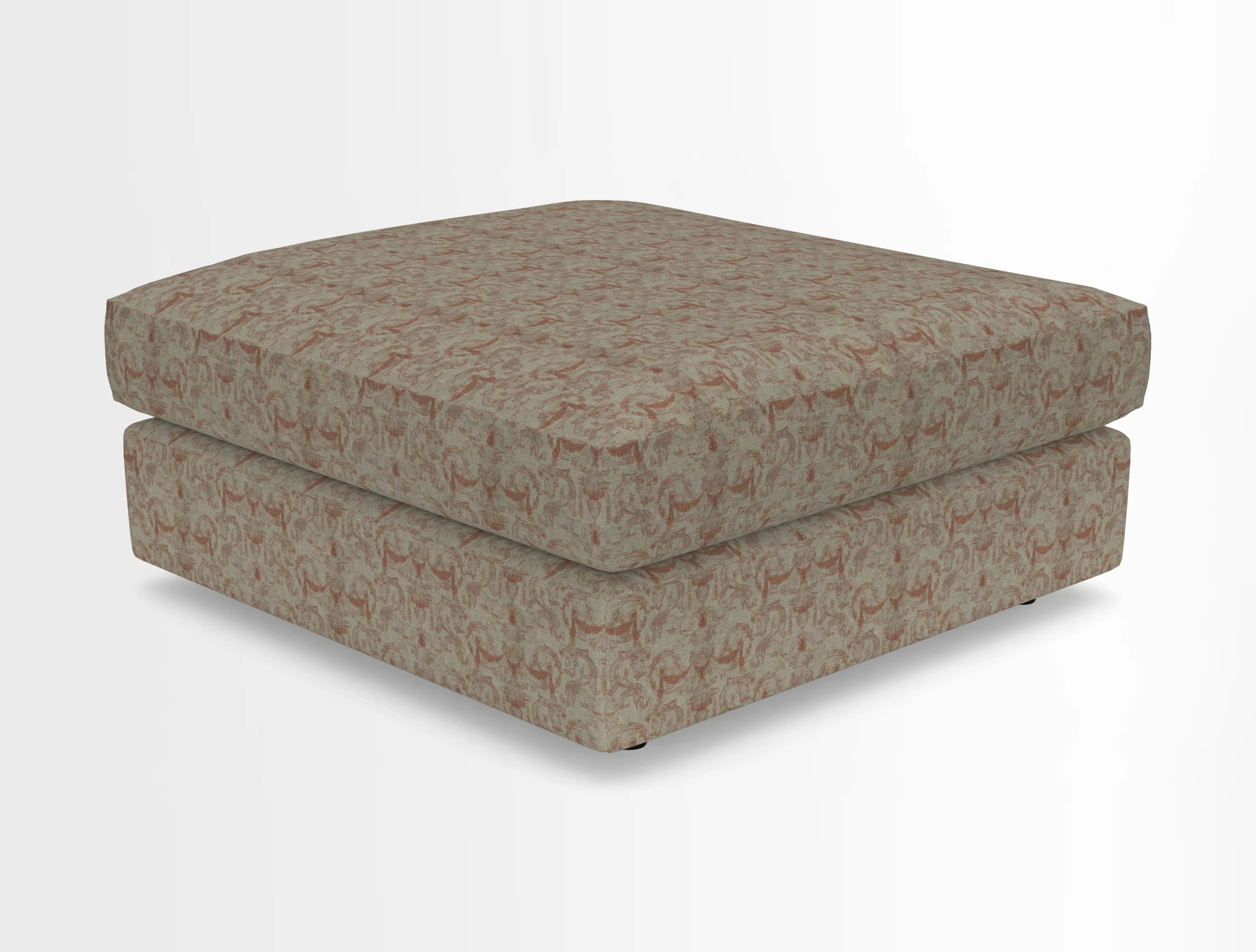 Slingsby fixed cover Footstool in Two Tone Plain Biscuit