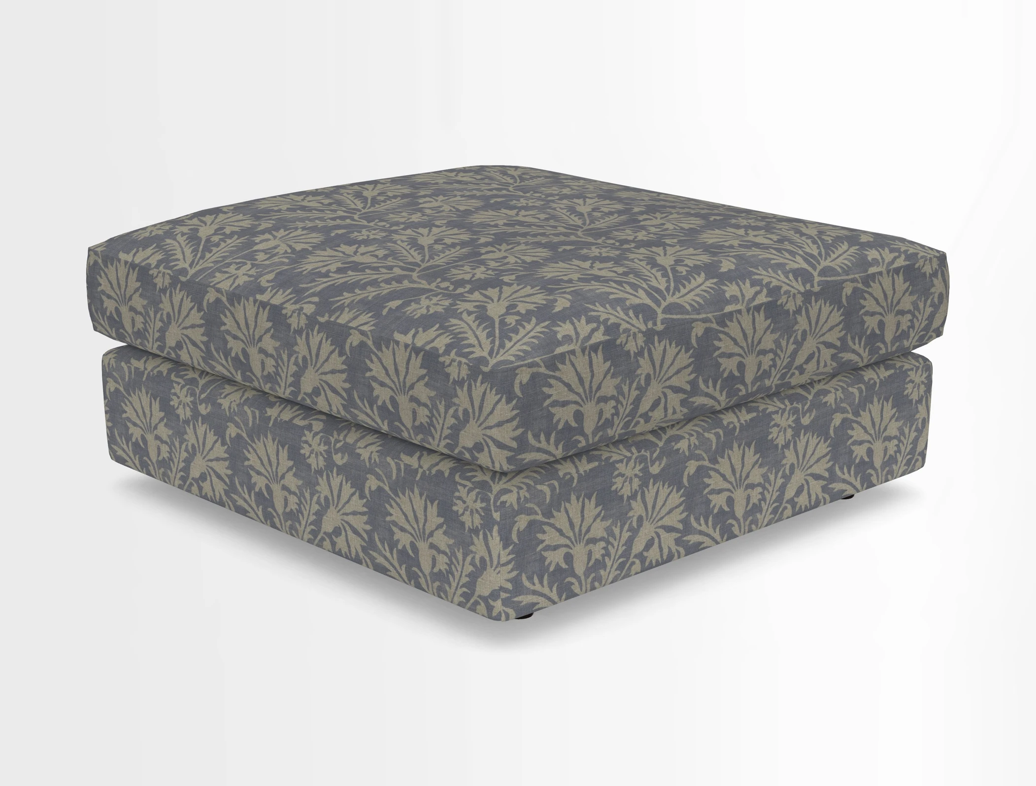 Slingsby fixed cover Footstool in Two Tone Plain Biscuit