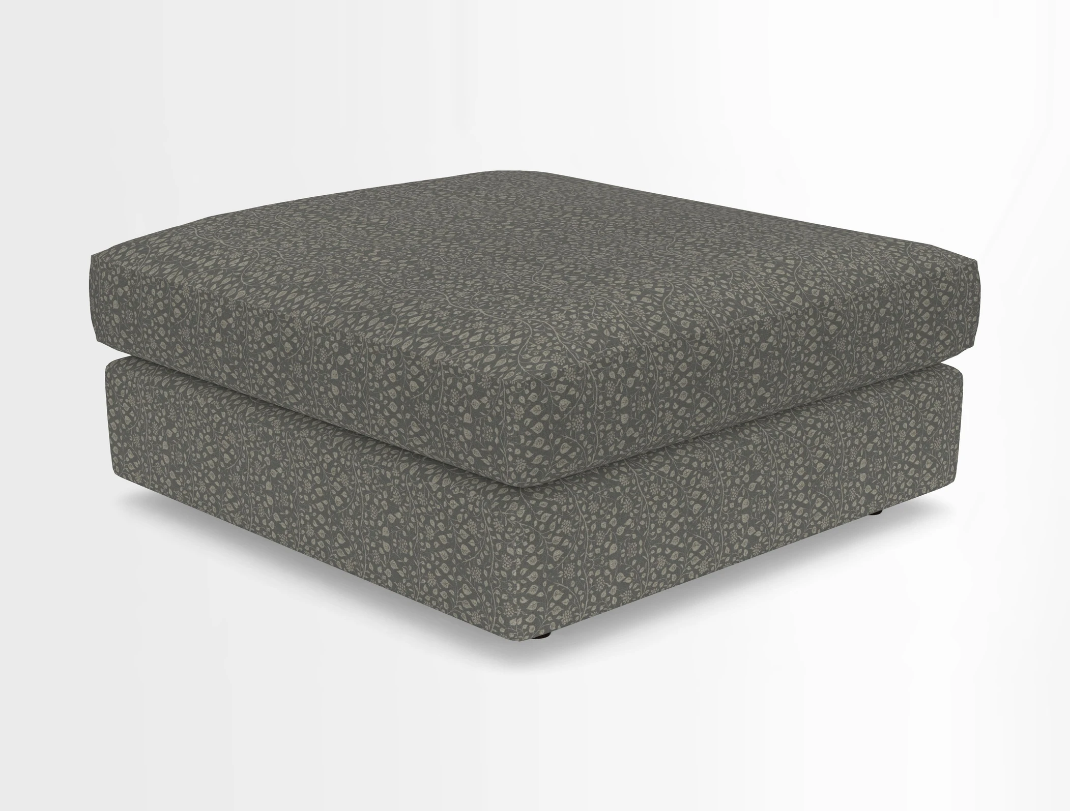 Slingsby fixed cover Footstool in Two Tone Plain Biscuit