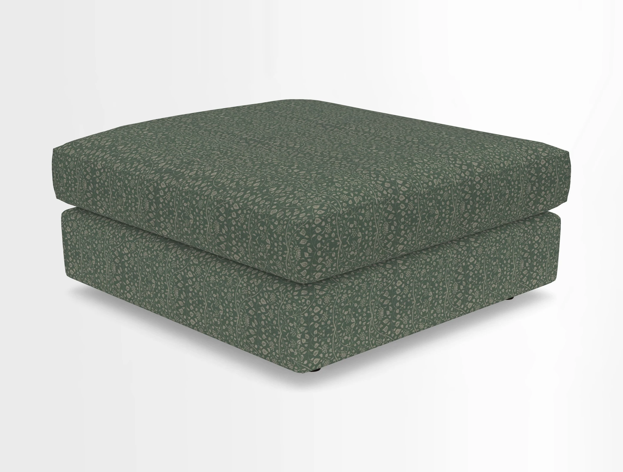Slingsby fixed cover Footstool in Two Tone Plain Biscuit