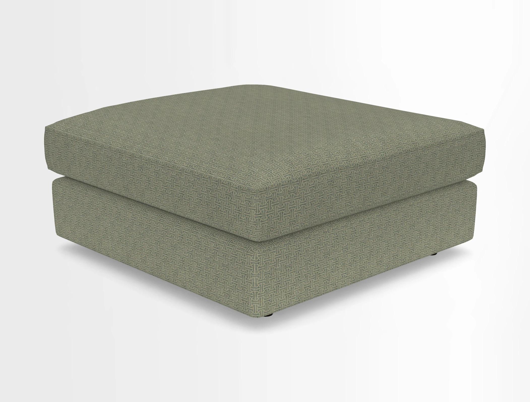 Slingsby fixed cover Footstool in Two Tone Plain Biscuit