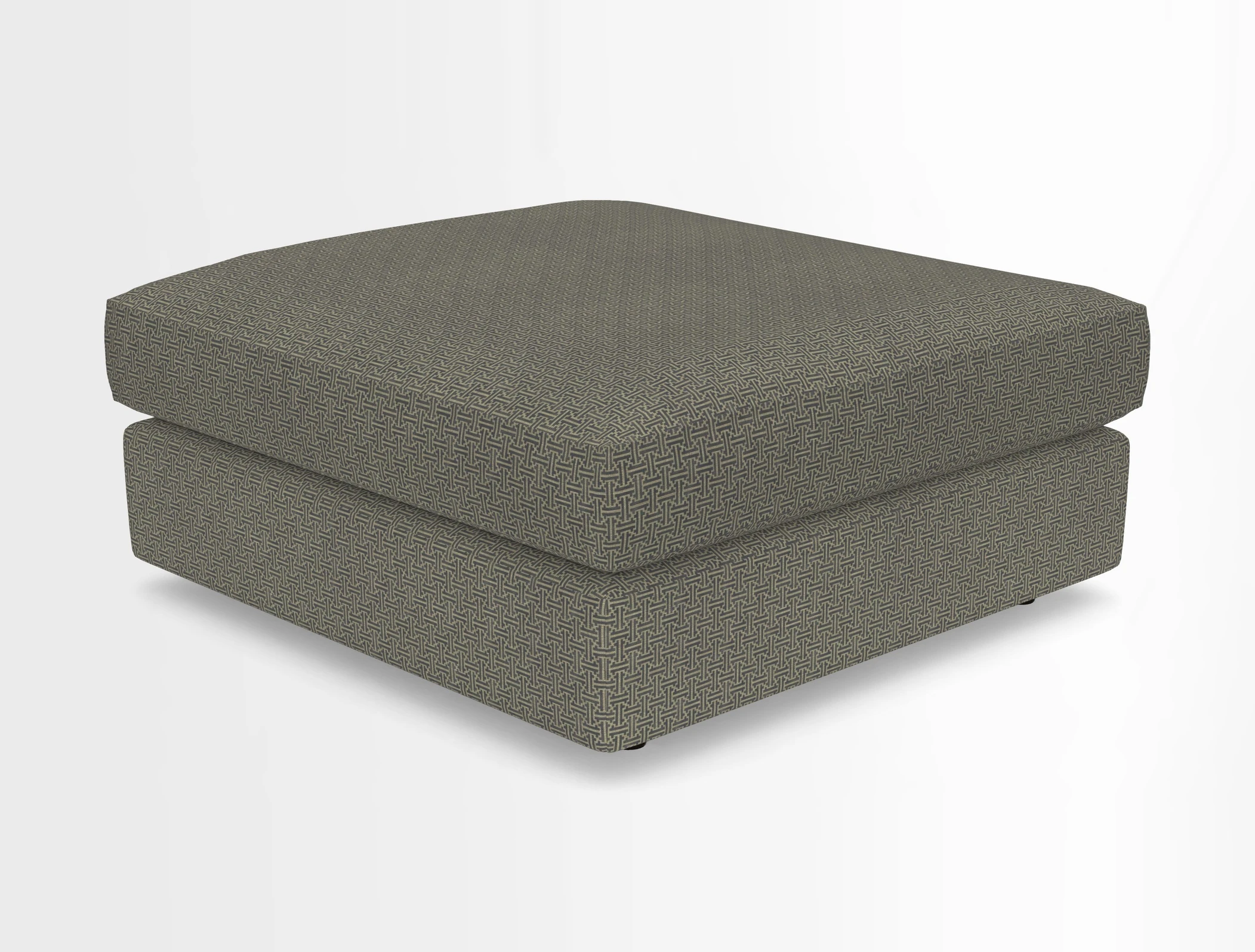 Slingsby fixed cover Footstool in Two Tone Plain Biscuit
