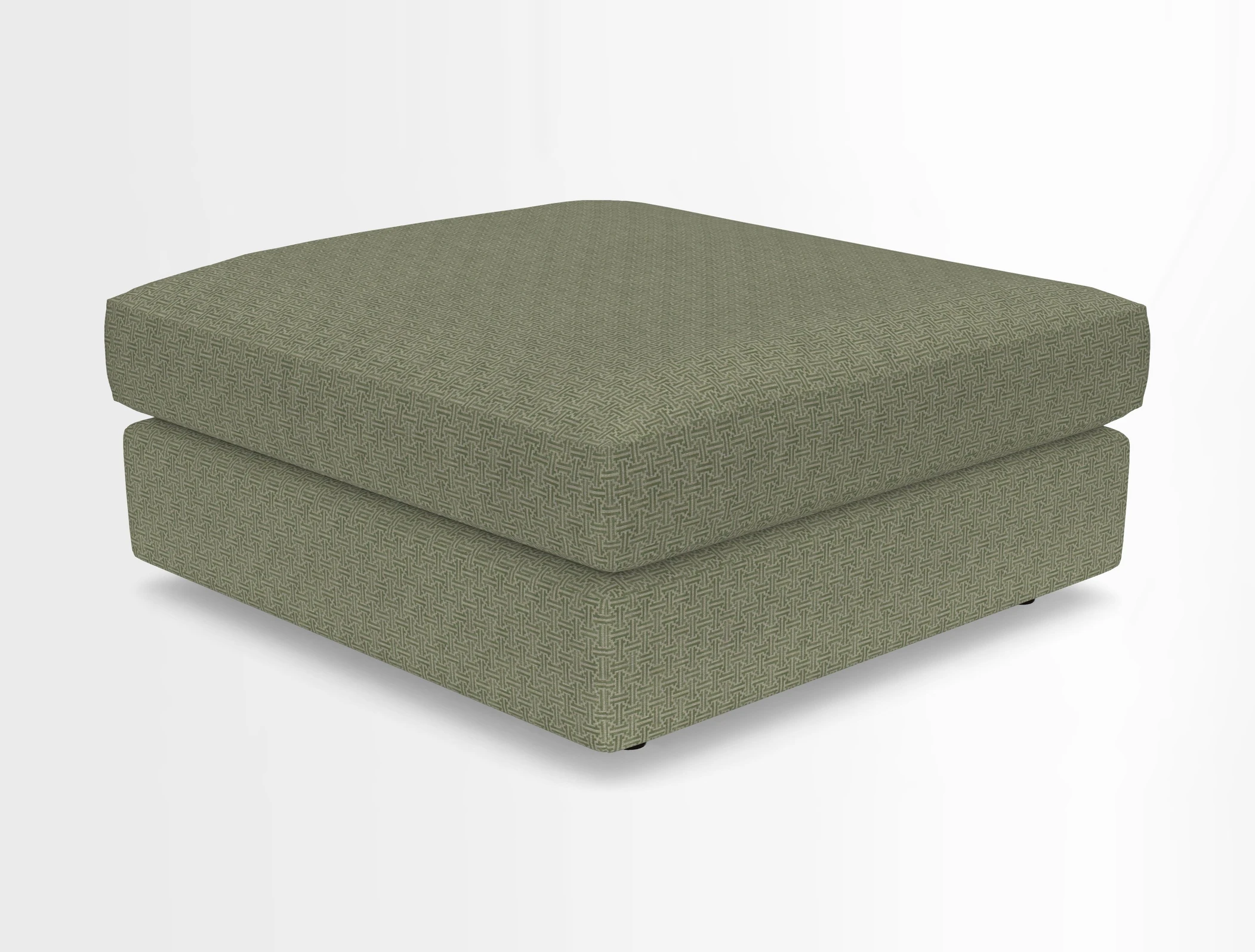 Slingsby fixed cover Footstool in Two Tone Plain Biscuit