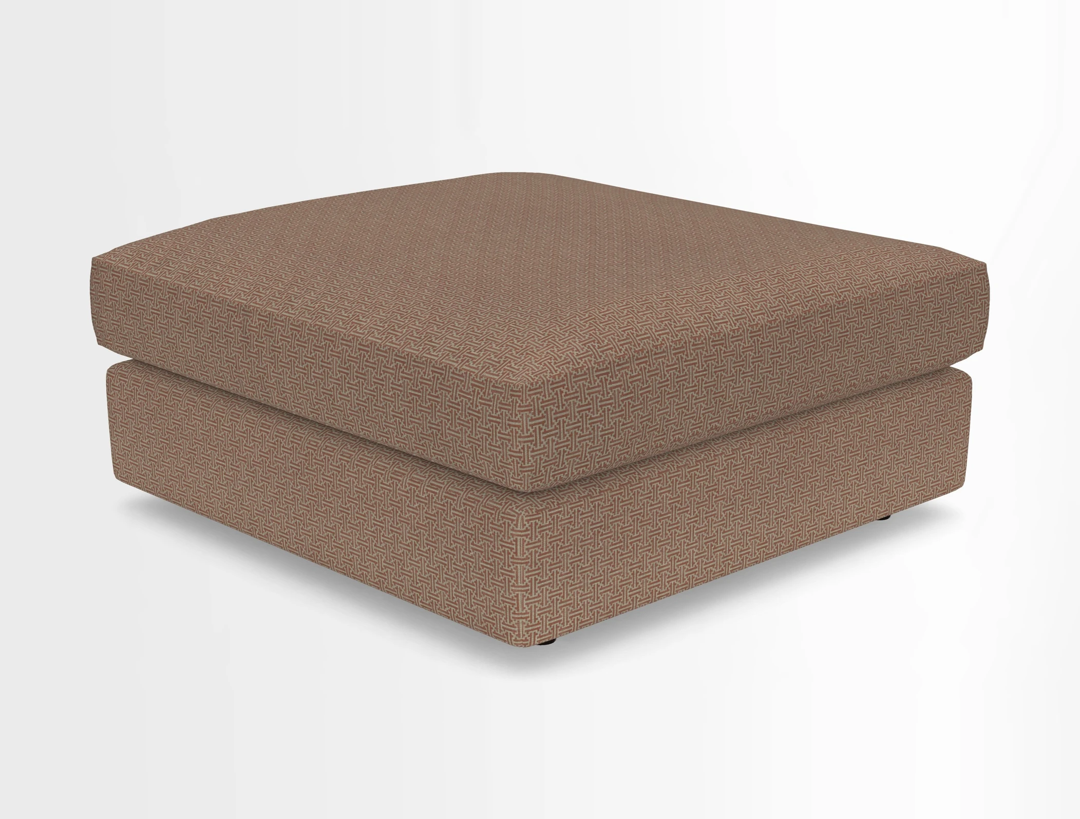 Slingsby fixed cover Footstool in Two Tone Plain Biscuit