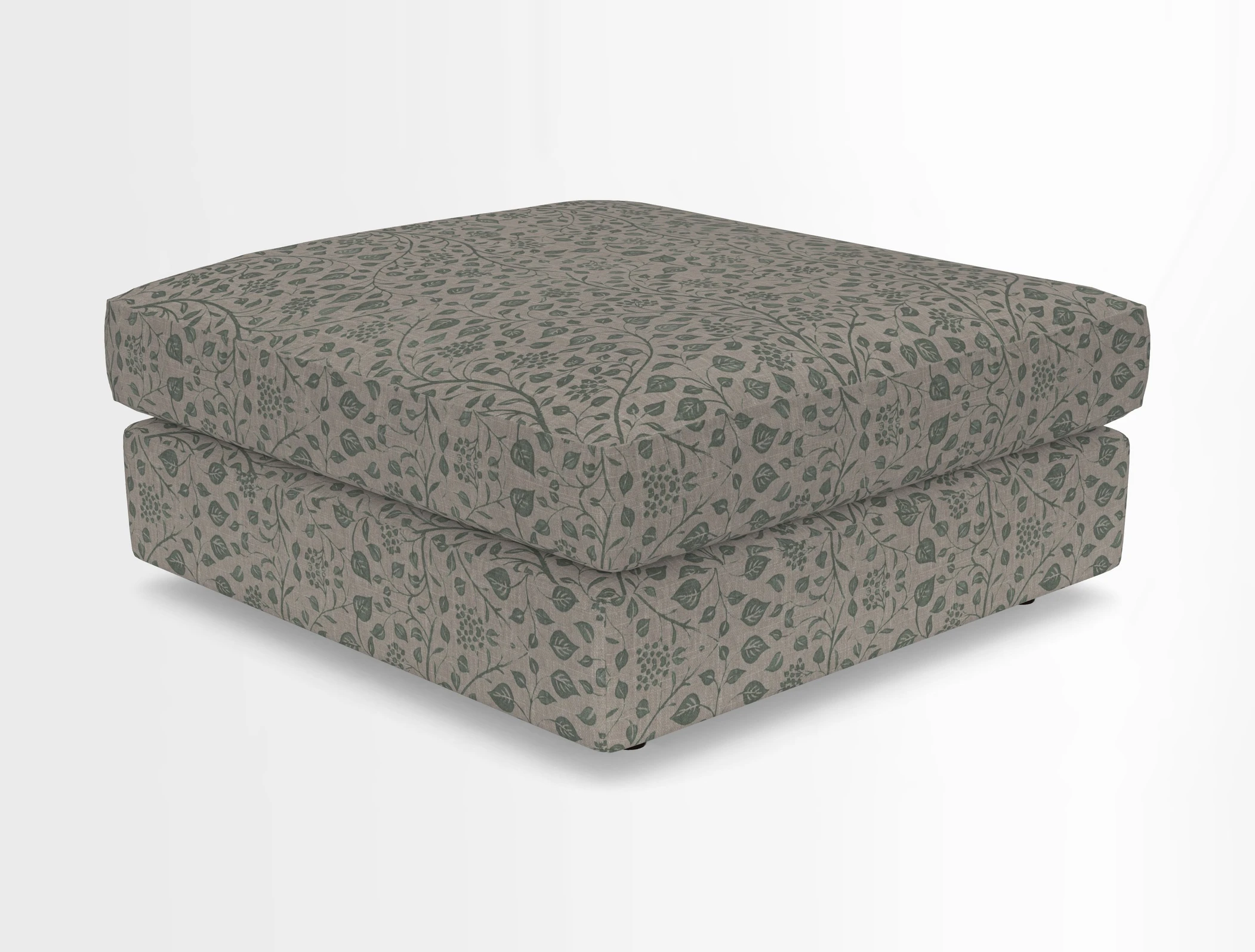 Slingsby fixed cover Footstool in Two Tone Plain Biscuit