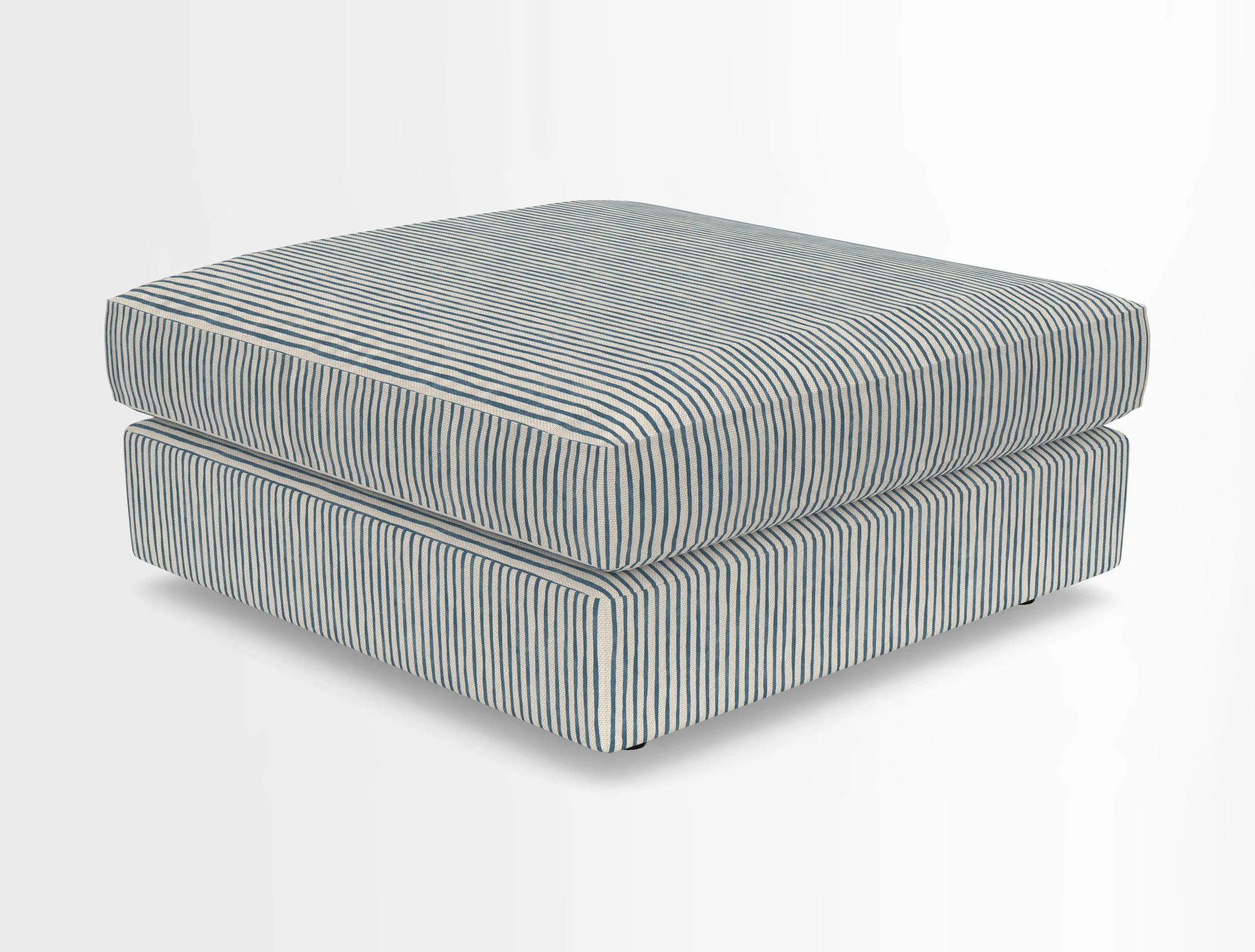 Slingsby fixed cover Footstool in Two Tone Plain Biscuit