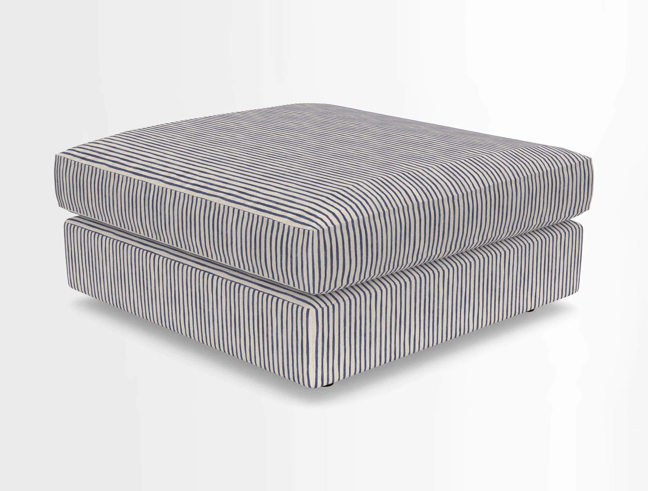 Slingsby fixed cover Footstool in Two Tone Plain Biscuit