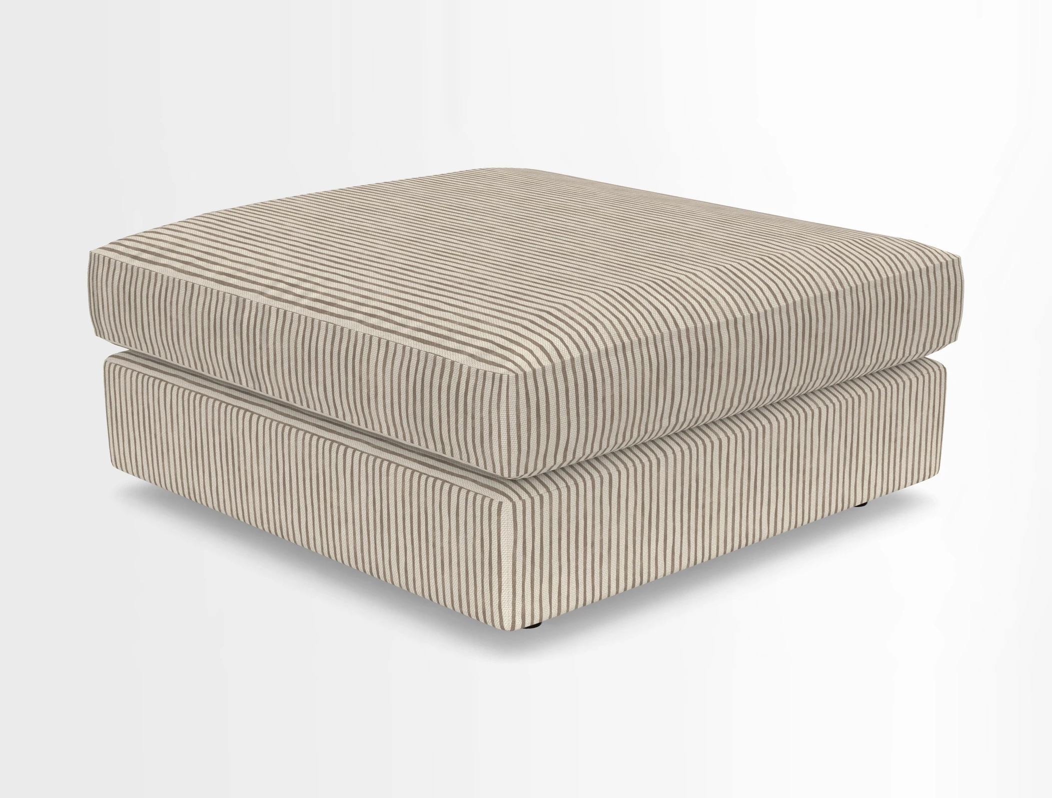 Slingsby fixed cover Footstool in Two Tone Plain Biscuit