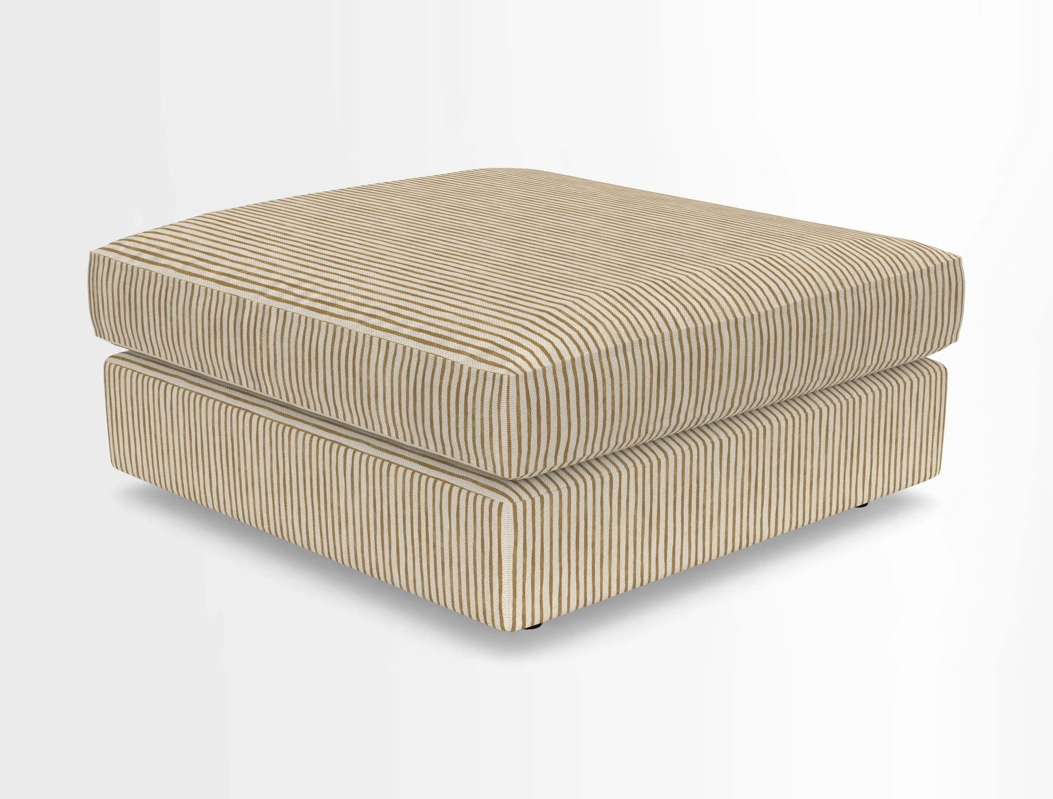 Slingsby fixed cover Footstool in Two Tone Plain Biscuit