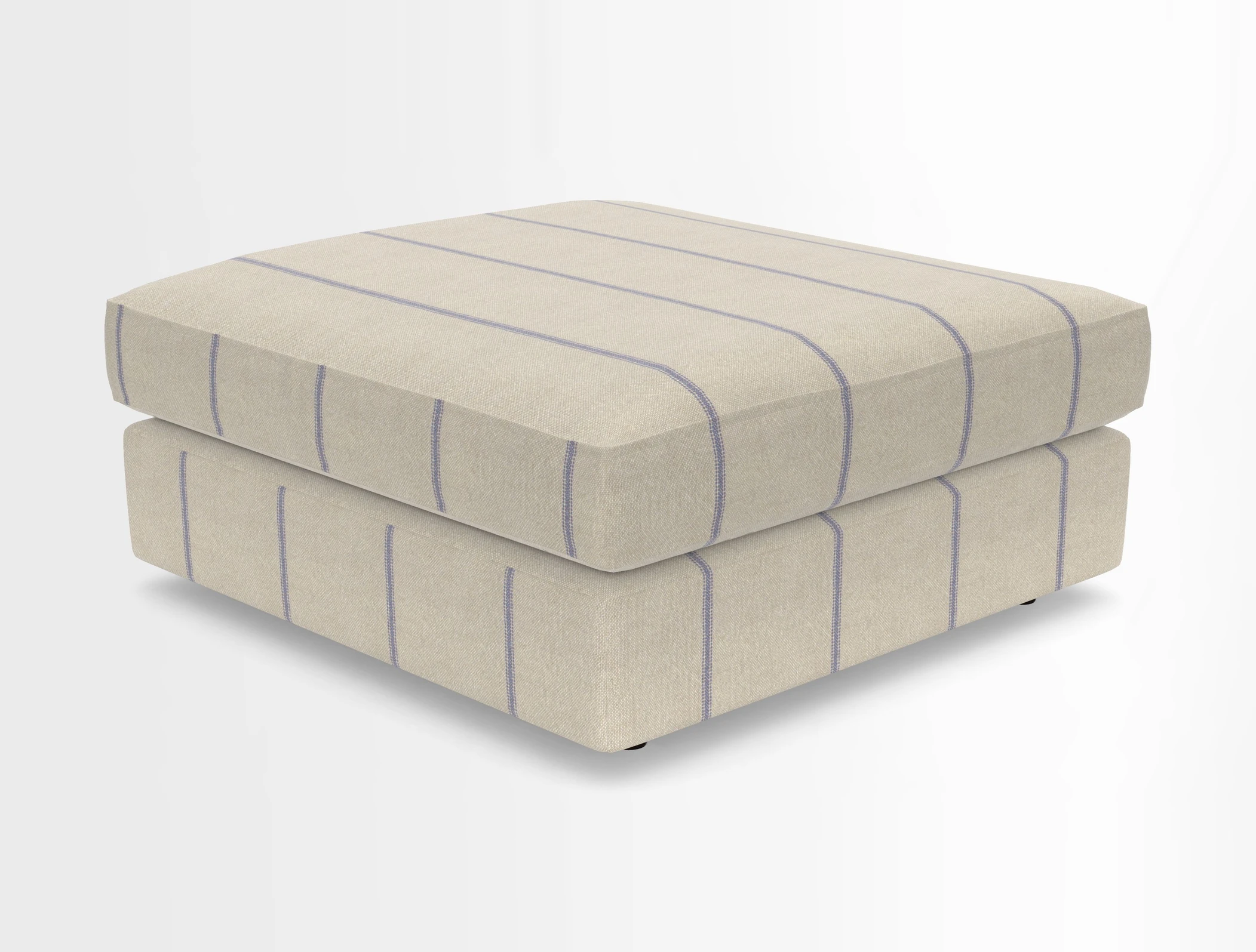 Slingsby fixed cover Footstool in Two Tone Plain Biscuit